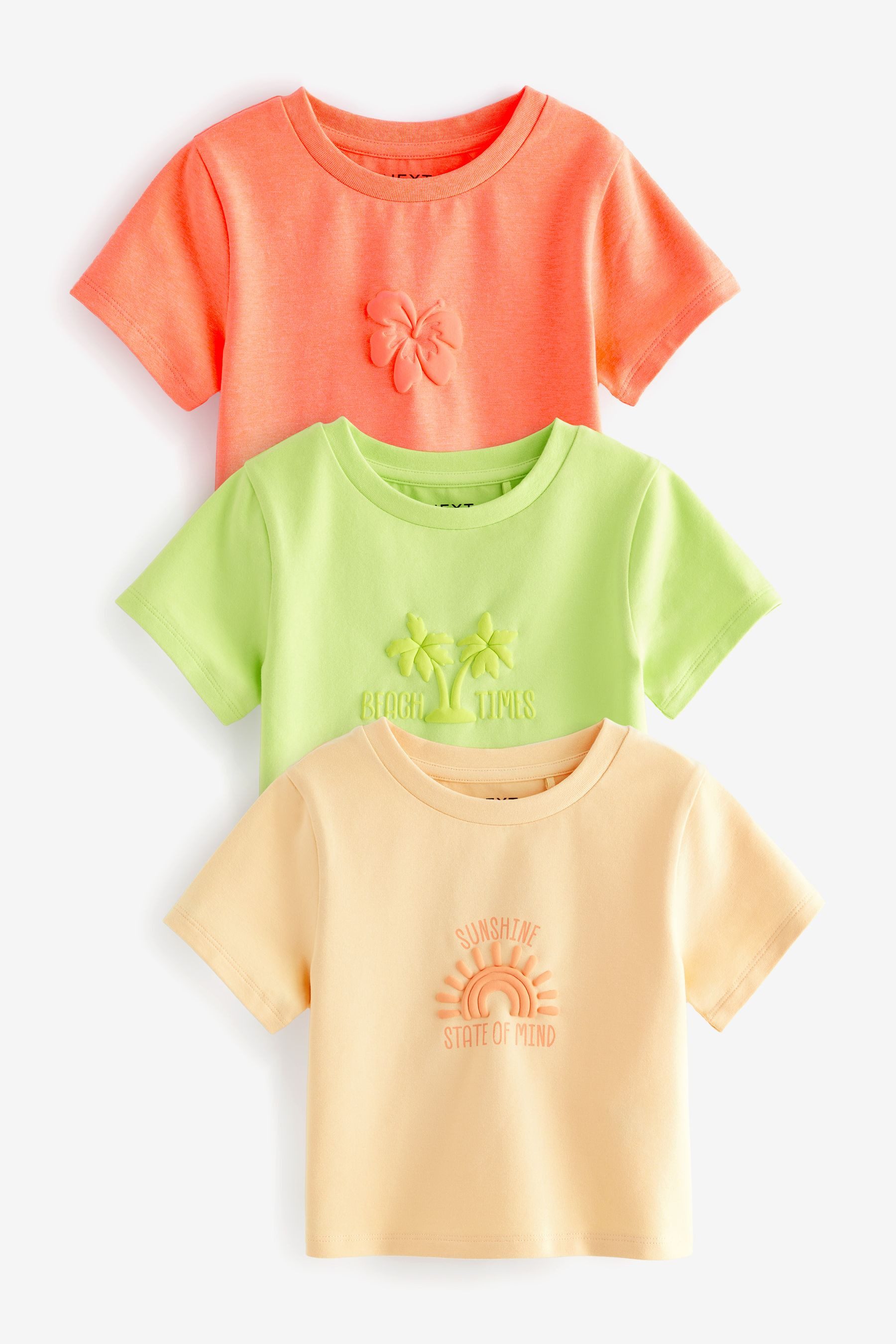 Next T-Shirt Kastige Slogan-T-Shirts, 3er-Pack (3-tlg)