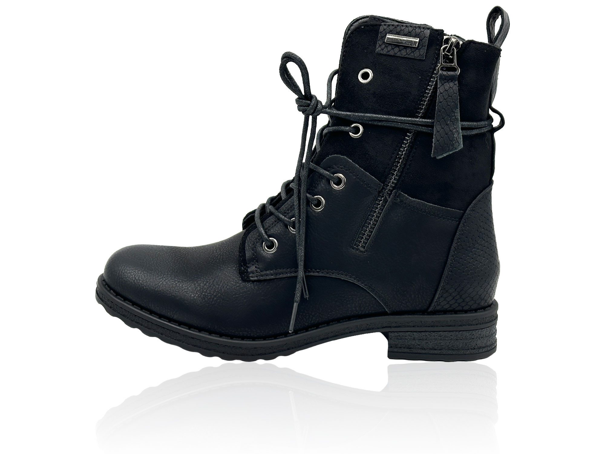 Nowaland Casual Damen Boots mit Warmfutter und Reißverschluss Stiefelette D günstig online kaufen