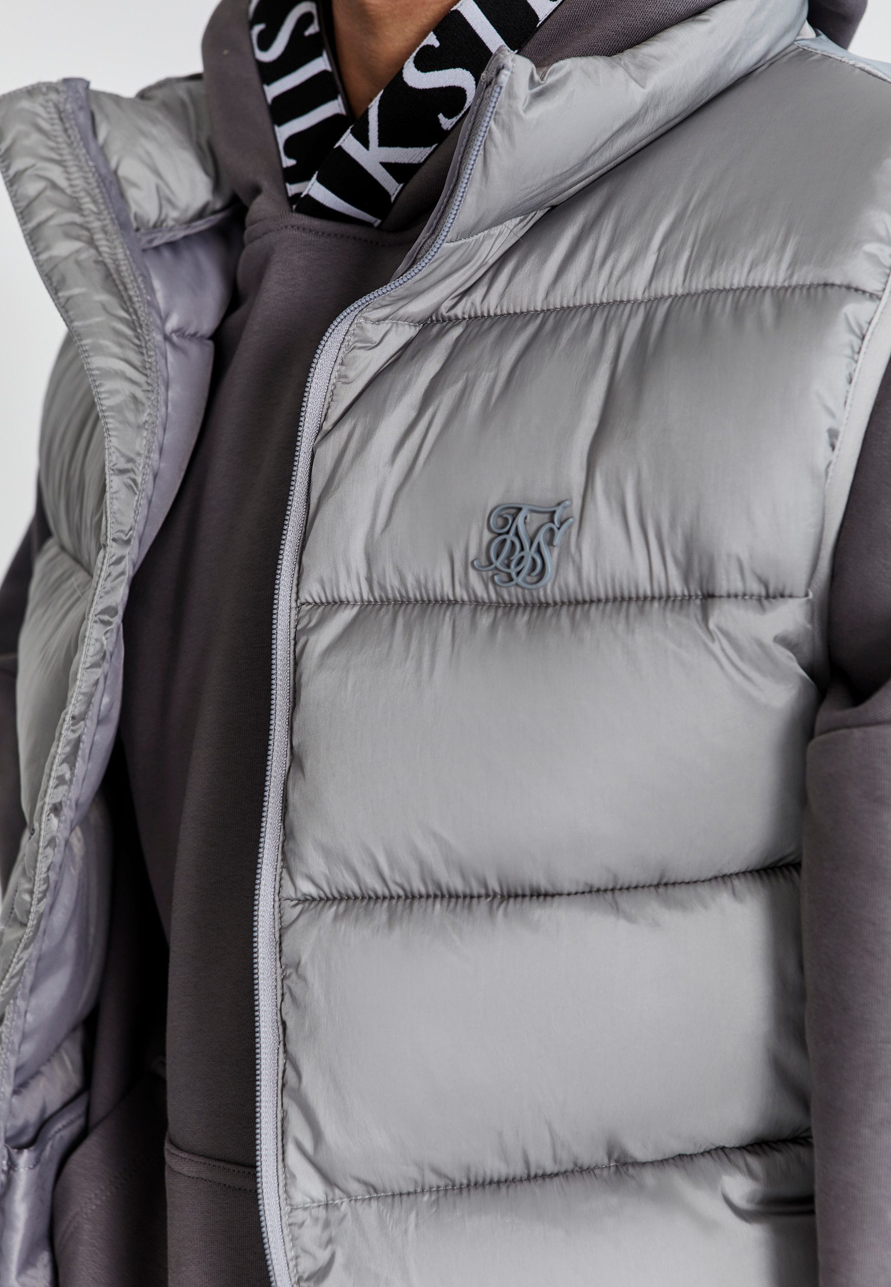 Siksilk Steppweste SikSilk Herren Graue Weste