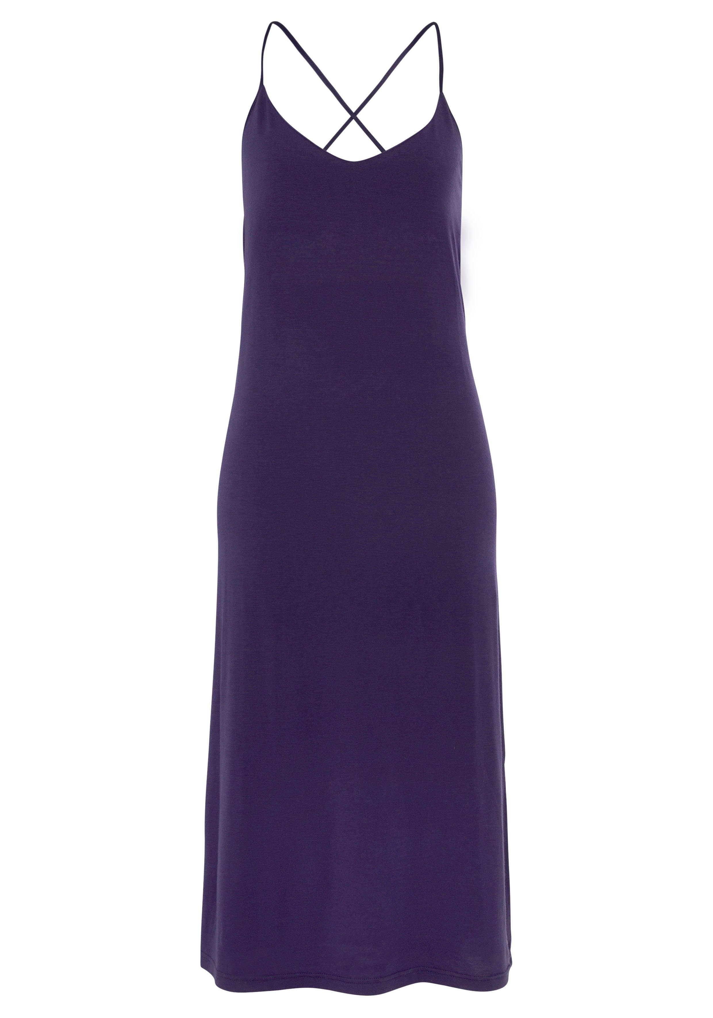 LASCANA Negligé tiefer Rückenausschnitt mit verstellbarer Schnürung aus Satinbändern