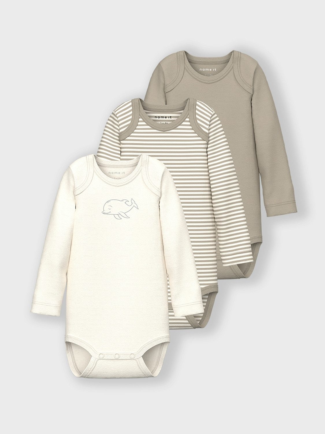 Name It Body NBNBODY 3P LS Y/D CORE 2 NOOS (Packung, 3-tlg)