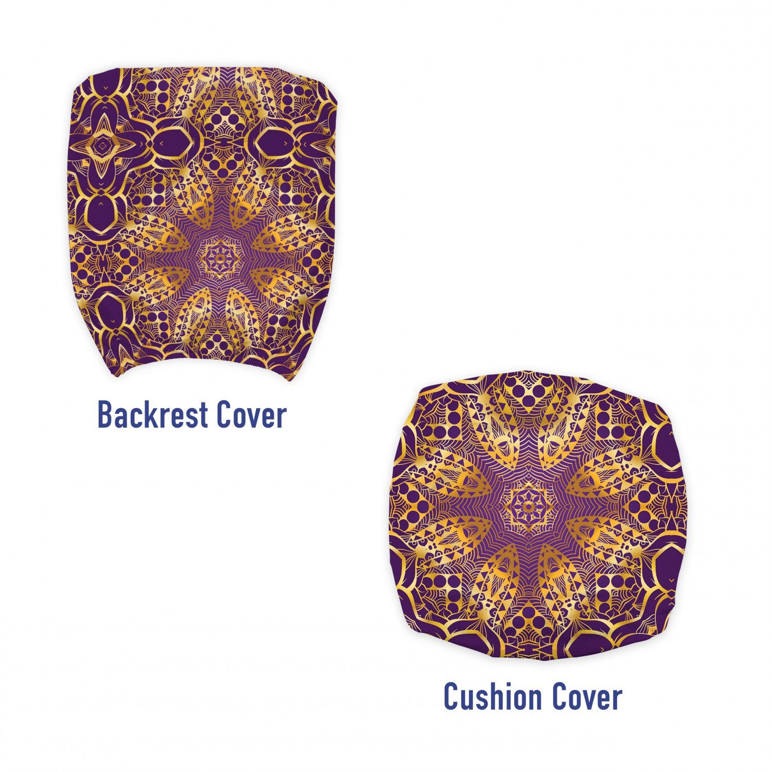 Abakuhaus, aus lila Boho-Motiv Bürostuhlhusse Mandala Schutzhülle dekorative Stretchgewebe,
