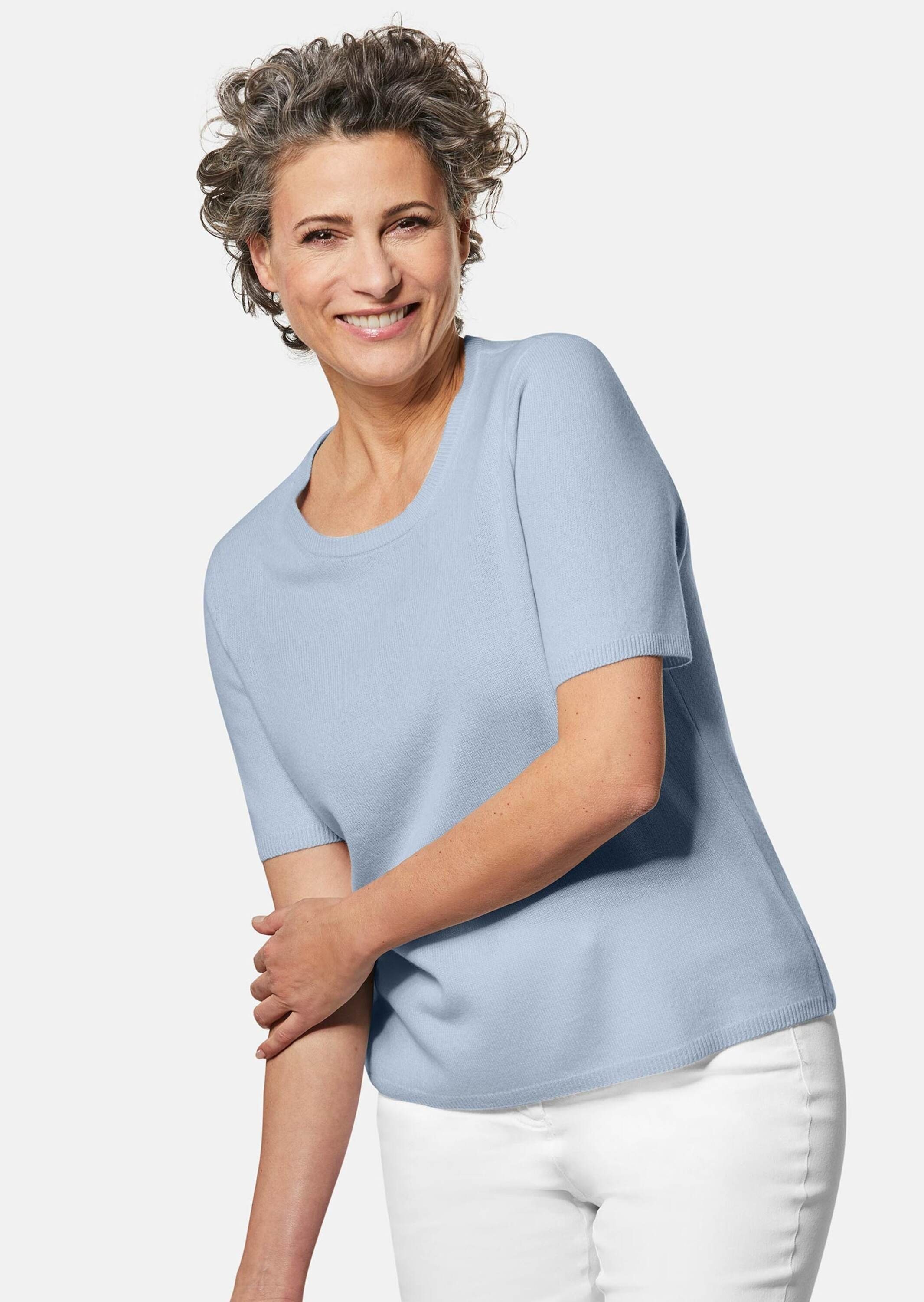 GOLDNER Kurzarmpullover Halbarmpullover mit Rundhals aus günstig online kaufen