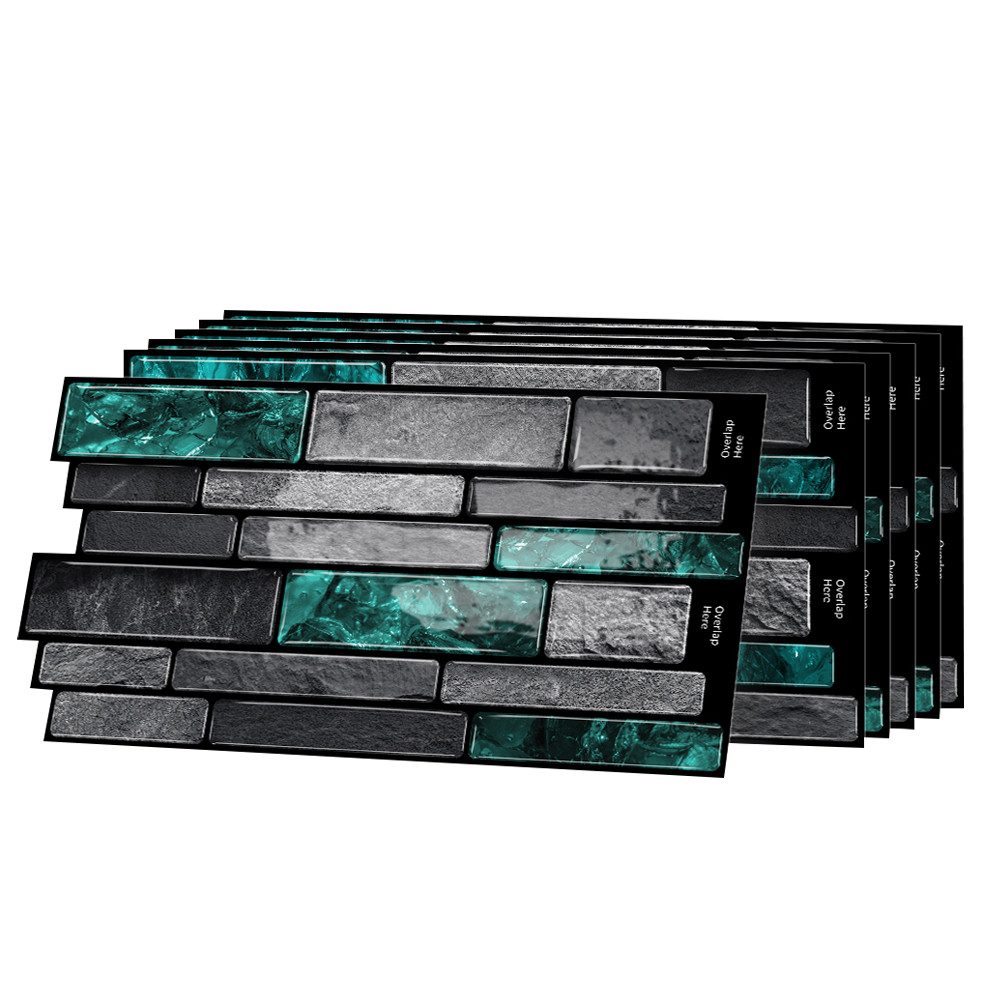 FANNOU Wandpaneel Selbstklebend, 20 Stück 24,6x12 cm Ultraleicht PVC Wandverkleidung, 0,03 qm, Wandaufkleber 3D Ziegeloptik Tapete für die DIY-Inneneinrichtung