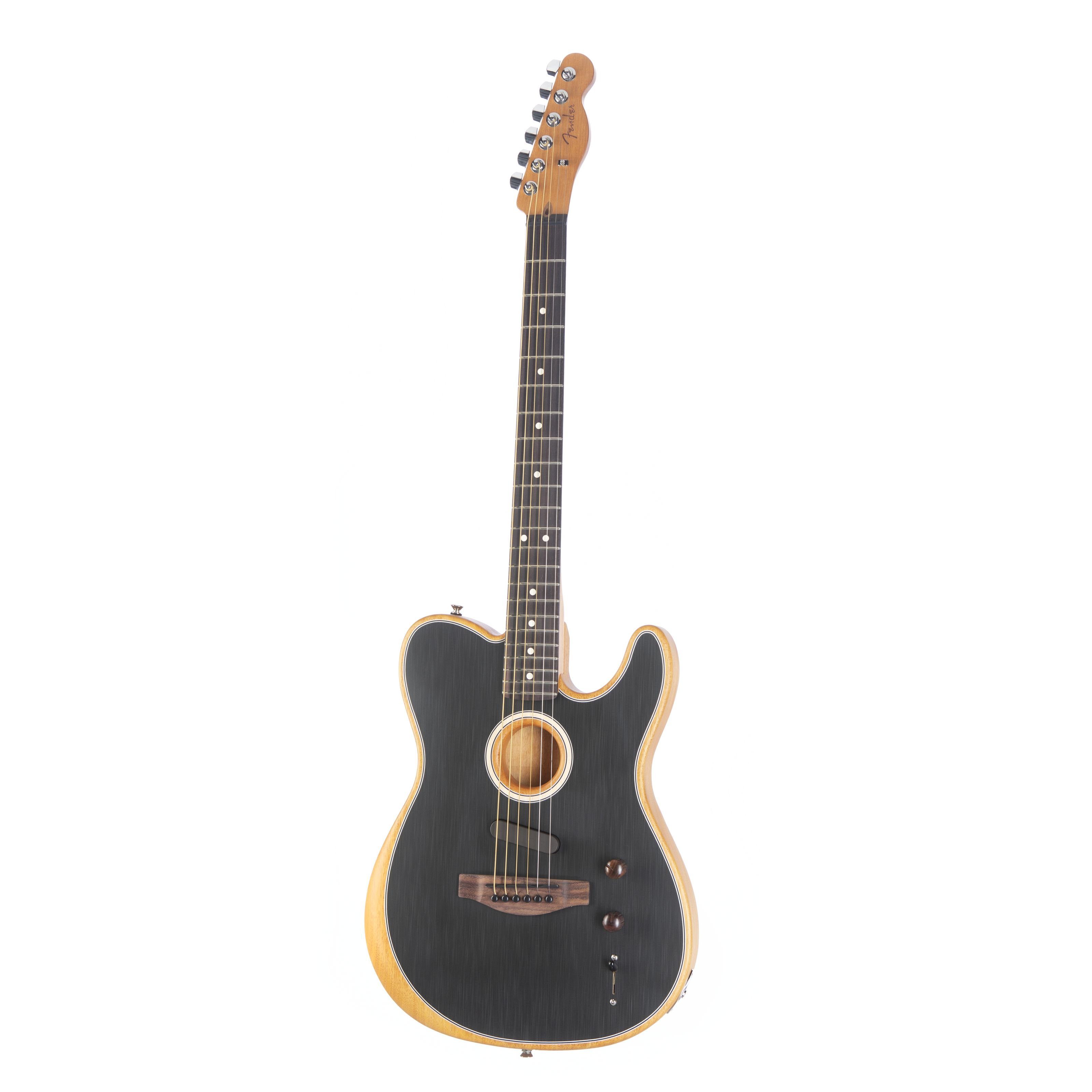 Fender Westerngitarre, Acoustasonic Player Telecaster Brushed Black - Westerngitarre