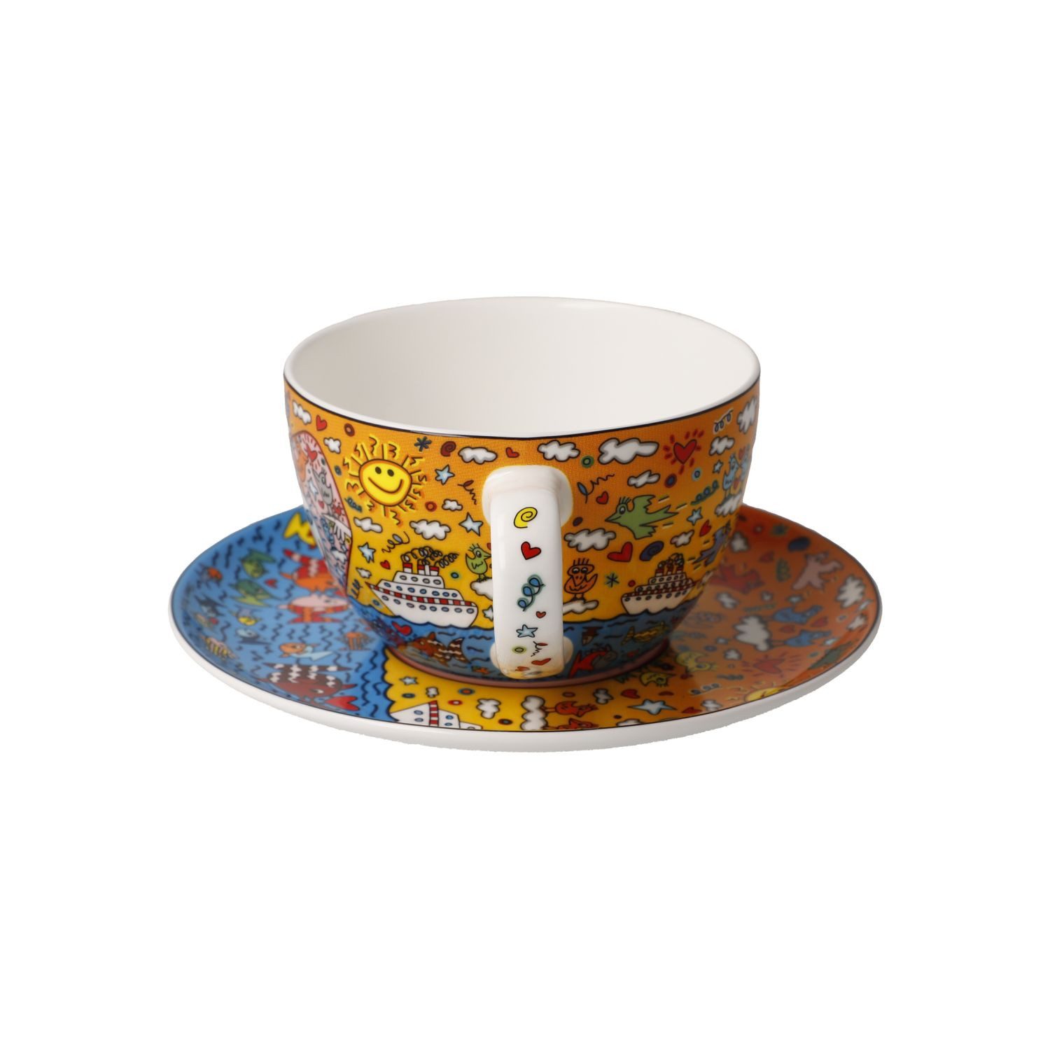 Goebel Tasse James Rizzi, Fine Bone China, in Geschenkbox, Bunt, The Romance of the Sea, H: 6cm