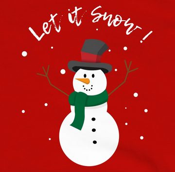 Shirtracer Sweatshirt Schneemann Let it snow Weihnachten Kleidung Kinder