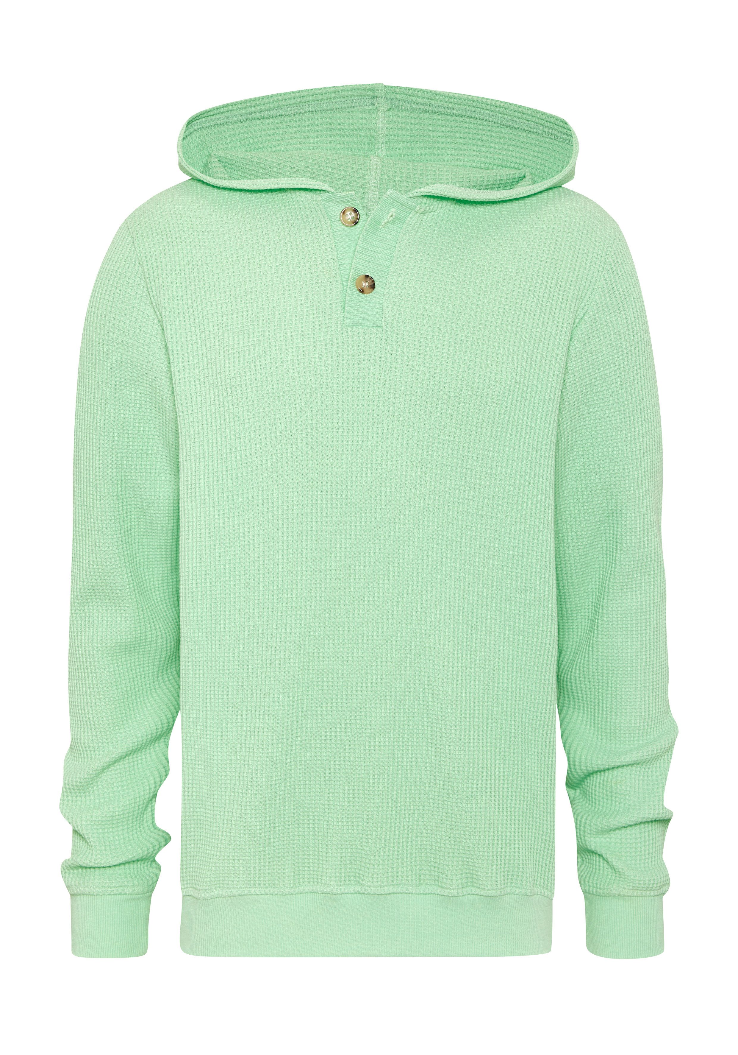 John Devin Hoodie, Strickhoodie - Kapuzenpulli aus Waffelstrick Sommerhoodie mit Knopfleiste. € 39,99, (€ 39,99 pro 1 Stk).