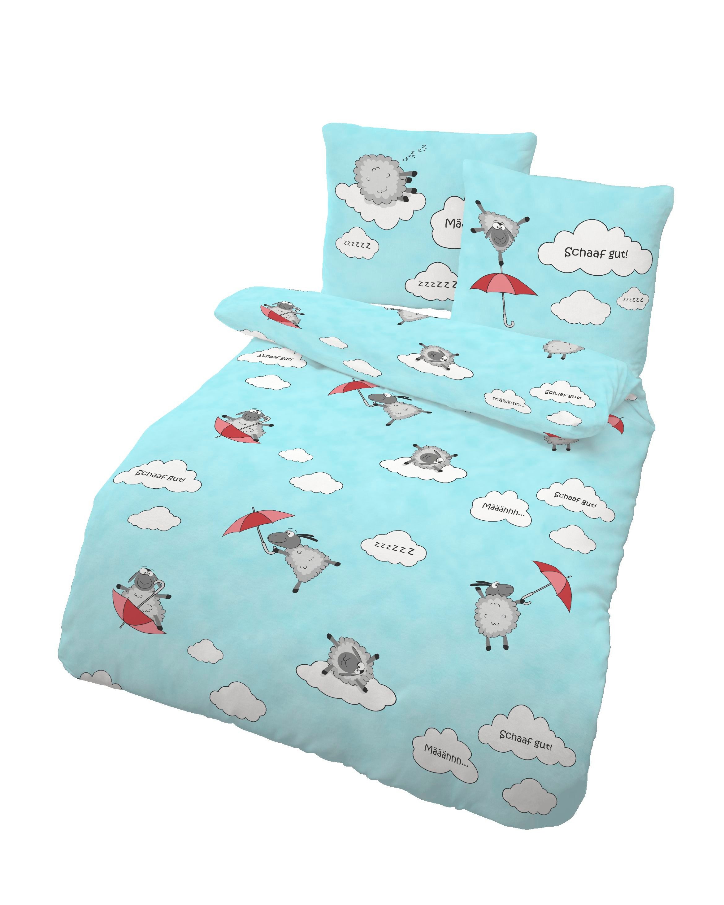 soma Bettwäsche biber bettwäsche 135x200 kinder Bettwäsche mit Schafen in b günstig online kaufen
