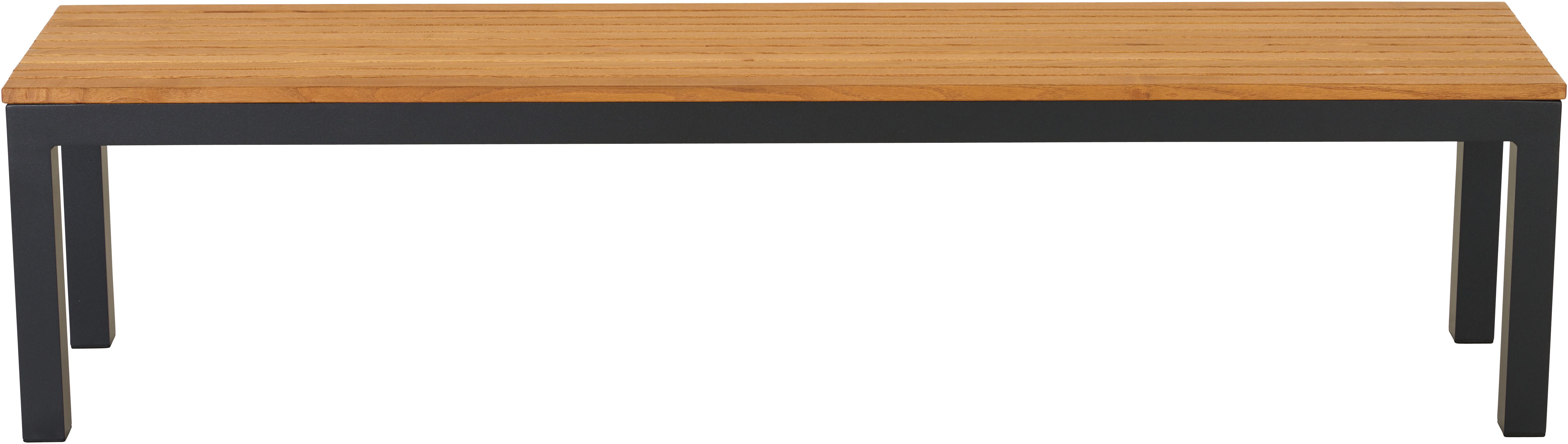 Siena Garden Bank Bozen 3er Aluminiumgestell anthrazit Robininenholz, Flächen aus Robinienholz FSC® 100%