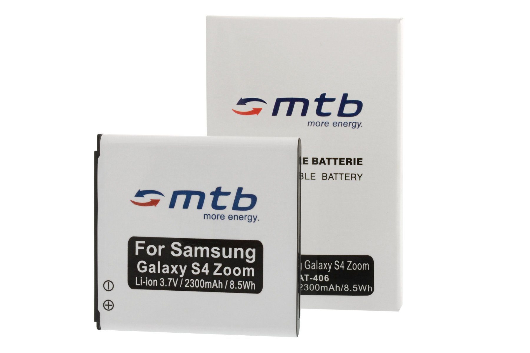 mtb more energy mAh S4 Samsung Zoom LTE… kompatibel Li-Ion] S4 - Zoom, 2300 Zoom Galaxy Samsung S4 mit V), Akku-Typ Kamera-Akku Galaxy [BAT-406 passend (3,7 für