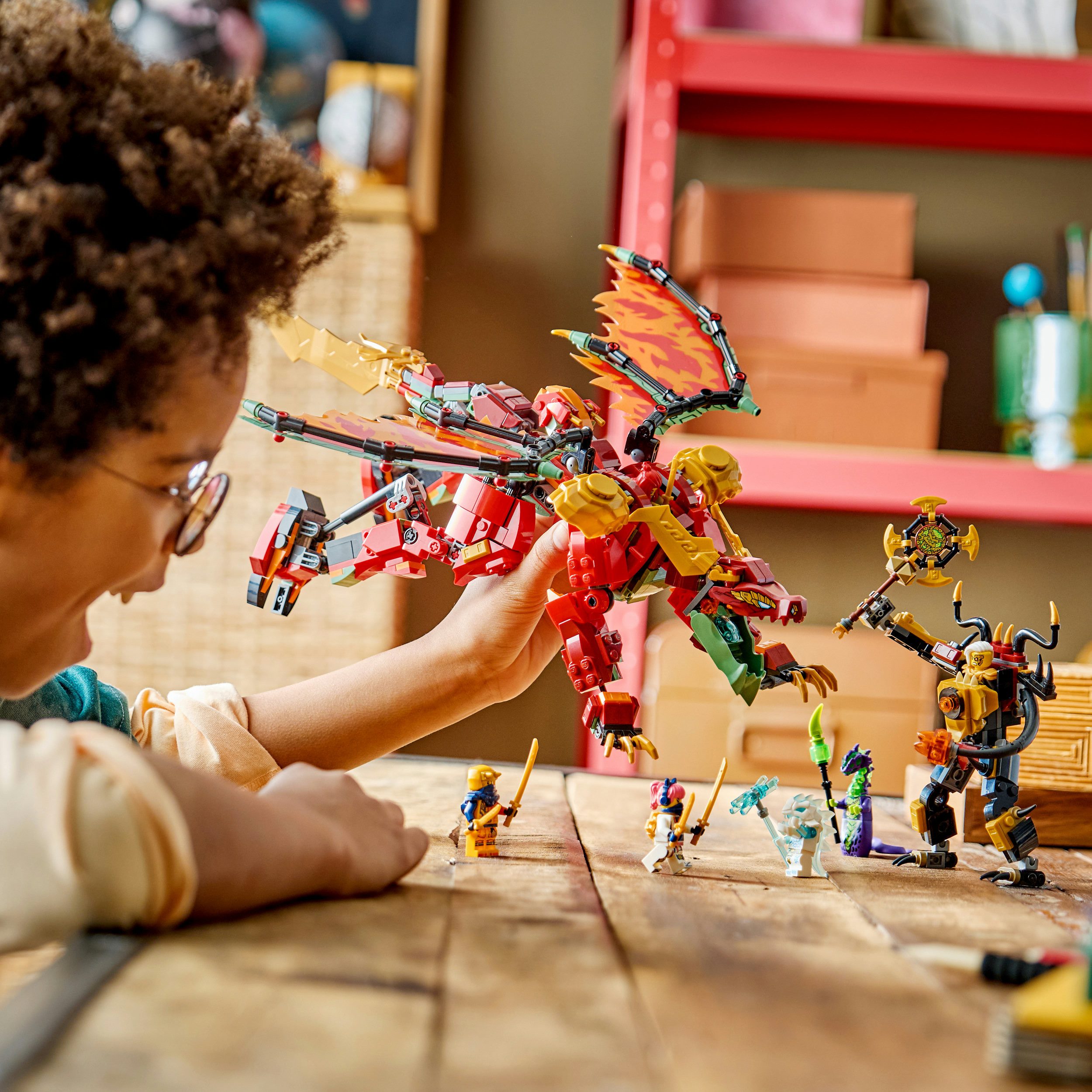 LEGO® Wyldfyres Drachenmech (71868), LEGO Ninjago Konstruktionsspielsteine, (821 St), Made in Europe