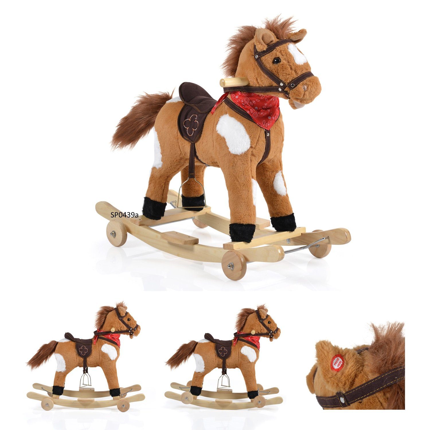 Moni Schaukeltier Schaukelpferd Plüsch Thunder WJ-302, günstig online kaufen