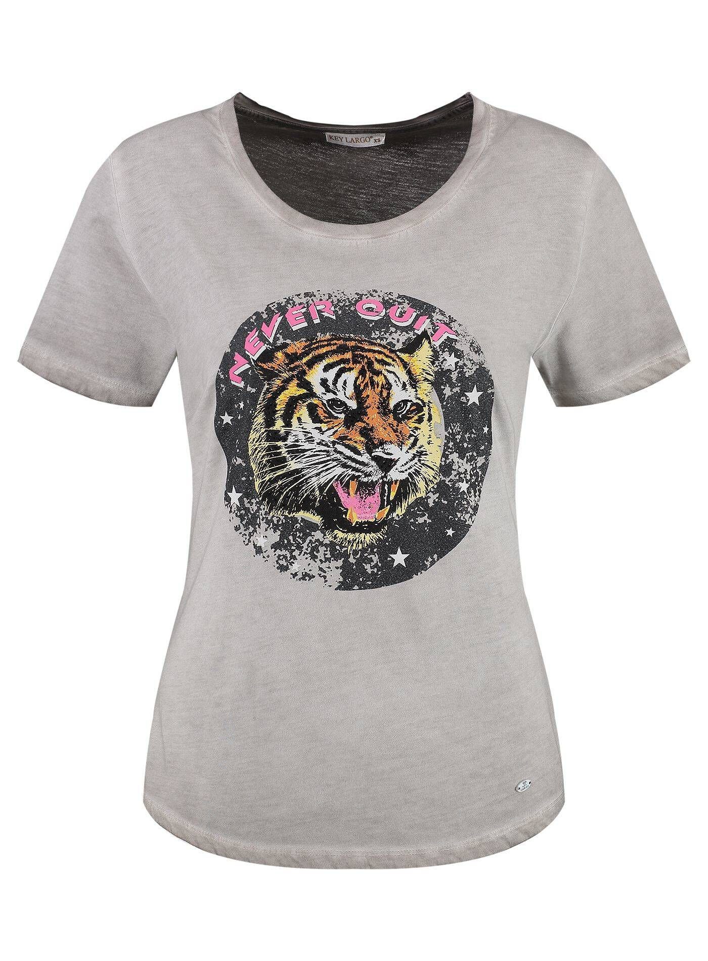 Key Largo T-Shirt Damen T-Shirt WT QUIT ROUND (1-tlg) silber (12)