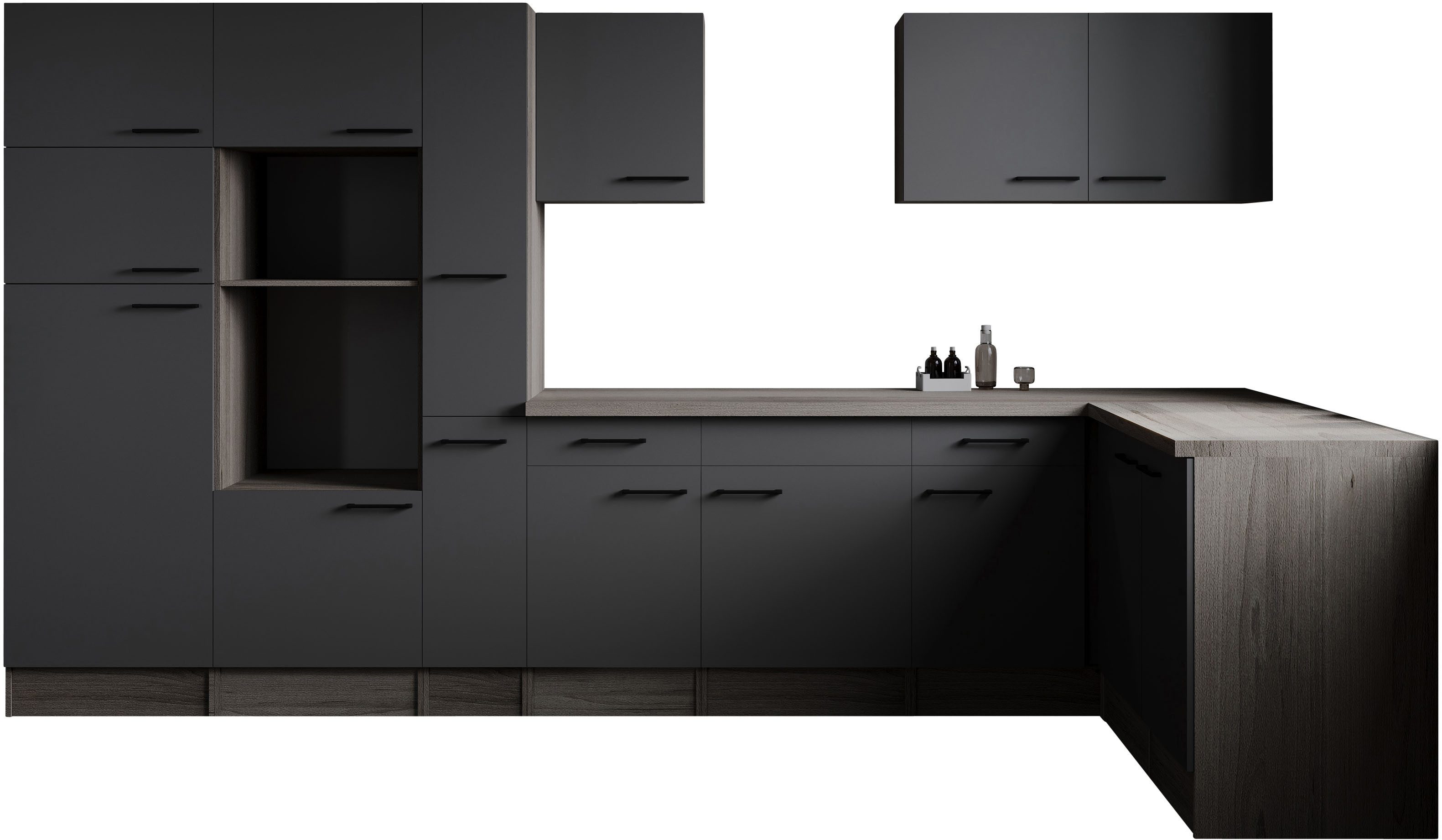 RESPEKTA Winkelküche Oliver, Breite 370 cm, 90 cm Arbeitshöhe, in exklusiver Konfiguration für OTTO