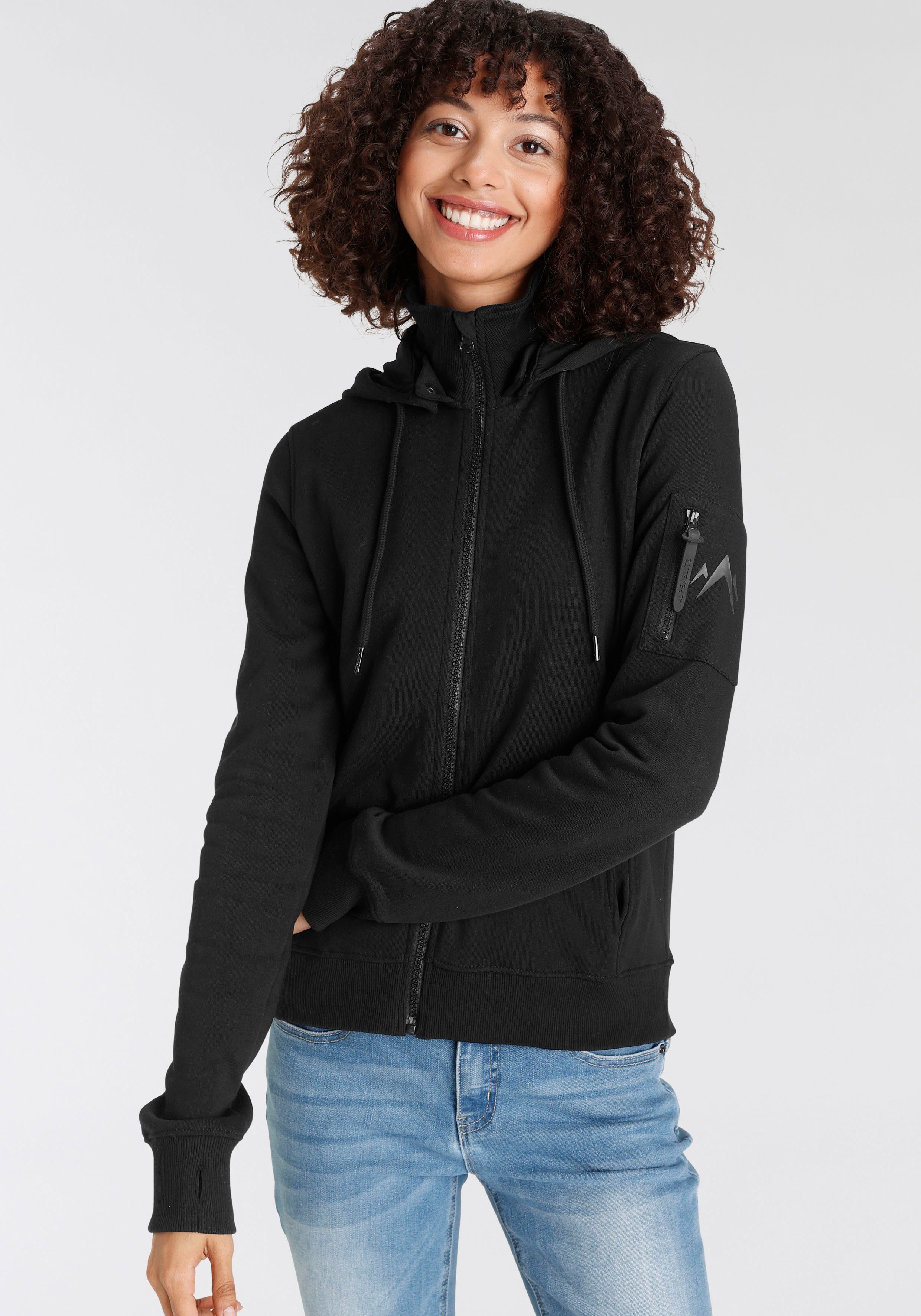 ALPENBLITZ Kapuzensweatjacke KOLLEKTION NEUE BADAI schwarz