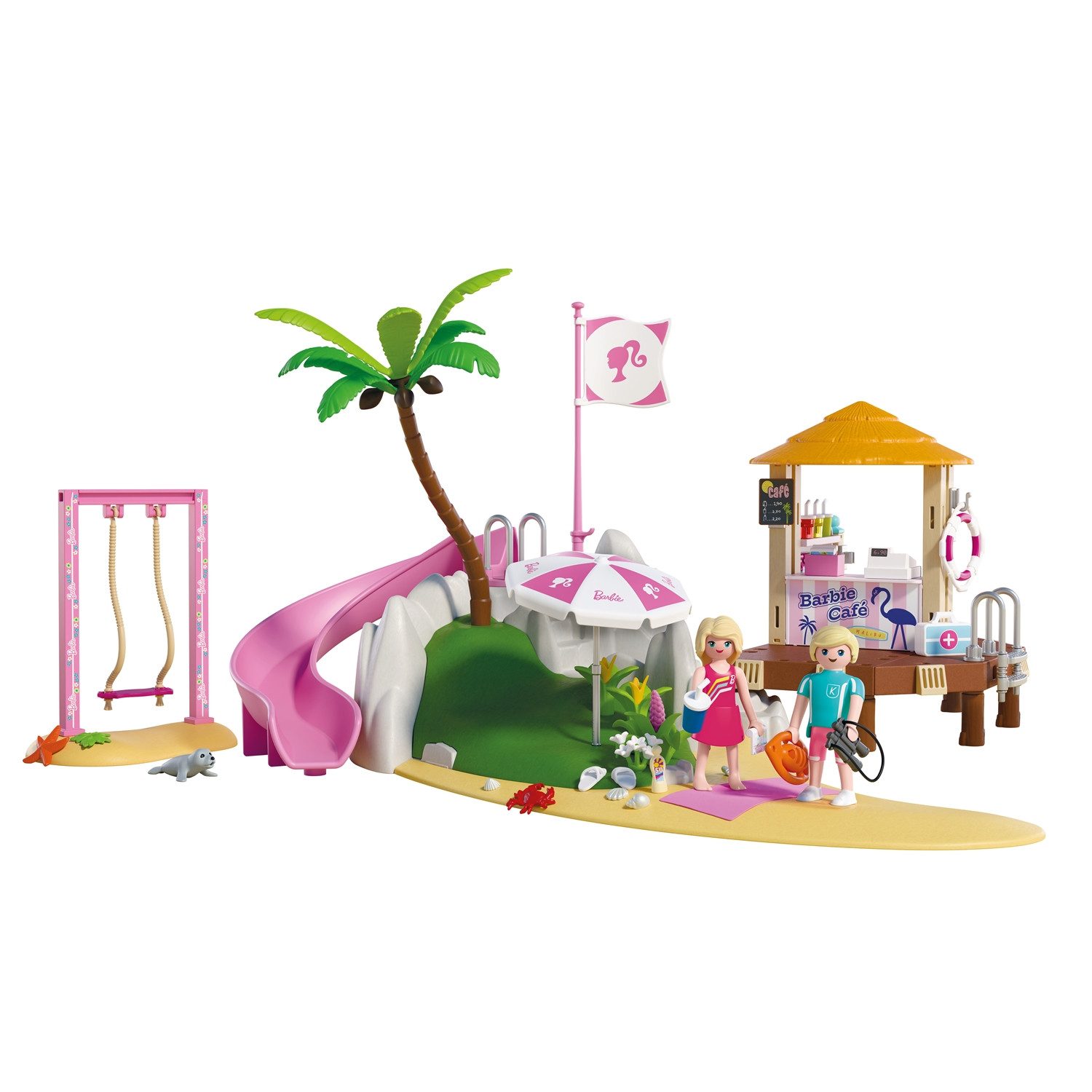 Playmobil® PLAYMOBIL x Barbie™ Strand Café (72121), Barbie™ Konstruktions-Spielset, (136 St), Made in Europe – Bild 2 von 4