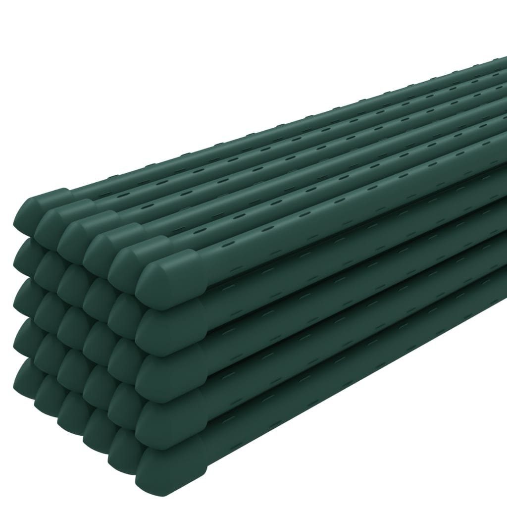 vidaXL Rankhilfe Pflanzenstützen 30 Stk. Grün 90 cm Stahl, 30 St.