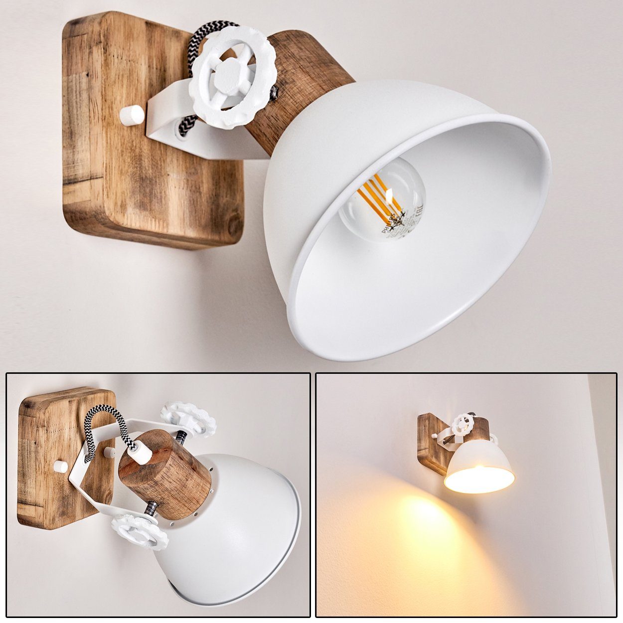 hofstein Wandleuchte »Cotes« Wandspot im Retro/Vintage günstig online kaufen