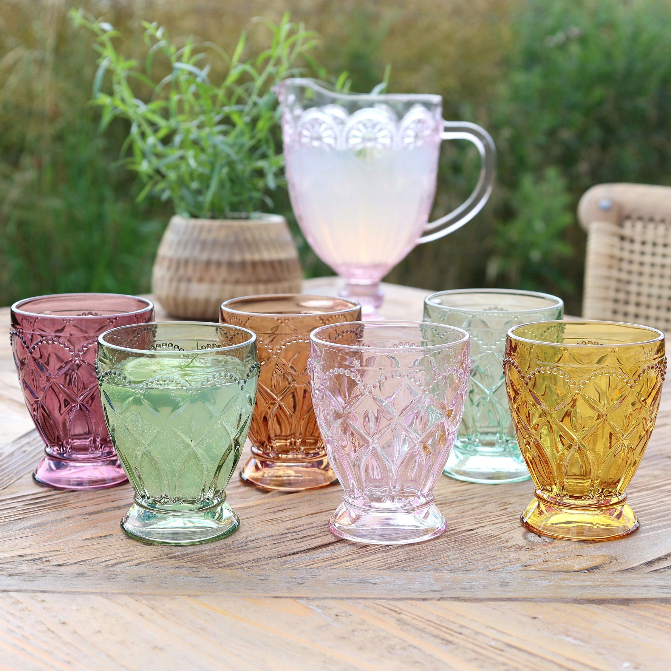 Chic Antique Gläser-Set Chic Antique Saint-Émilion Glas mit Muster – 6er Set