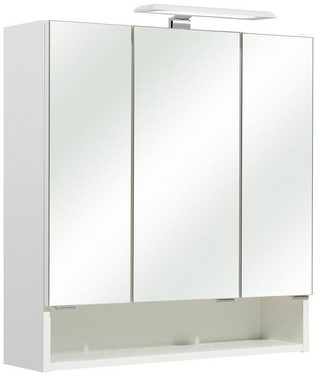 Saphir Badmöbel-Set Quickset 953 3-teilig, Waschbeckenunterschrank und LED-Spiegelschrank, (Set), in Weiß Glanz, Badmöbel inkl. Türdämpfer, ohne Waschbecken, 7 Türen