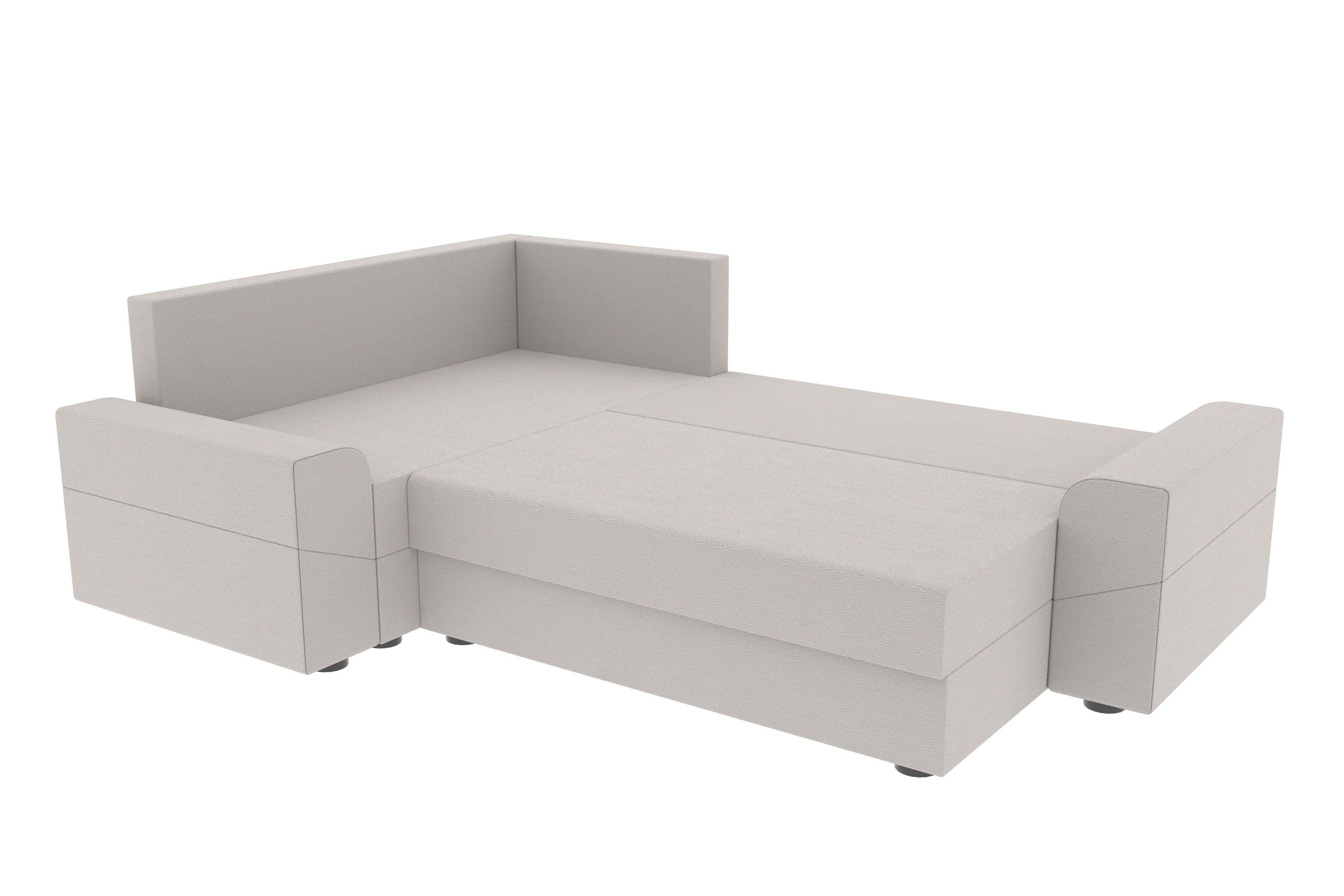 Design mit Bettkasten, Bettfunktion, Sitzkomfort, Montero, Ecksofa Eckcouch, mit Sofa, Modern Stylefy L-Form,