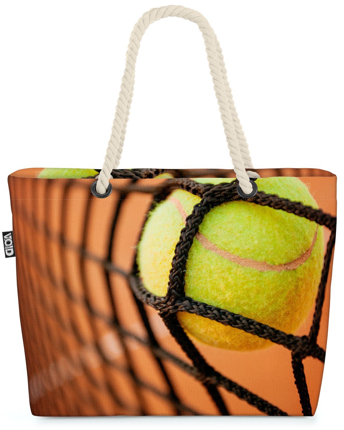 VOID Strandtasche (1-tlg), Tennis Tennisball Netz Tennis Tennisball Netz DTB Lernen Spielen Spor