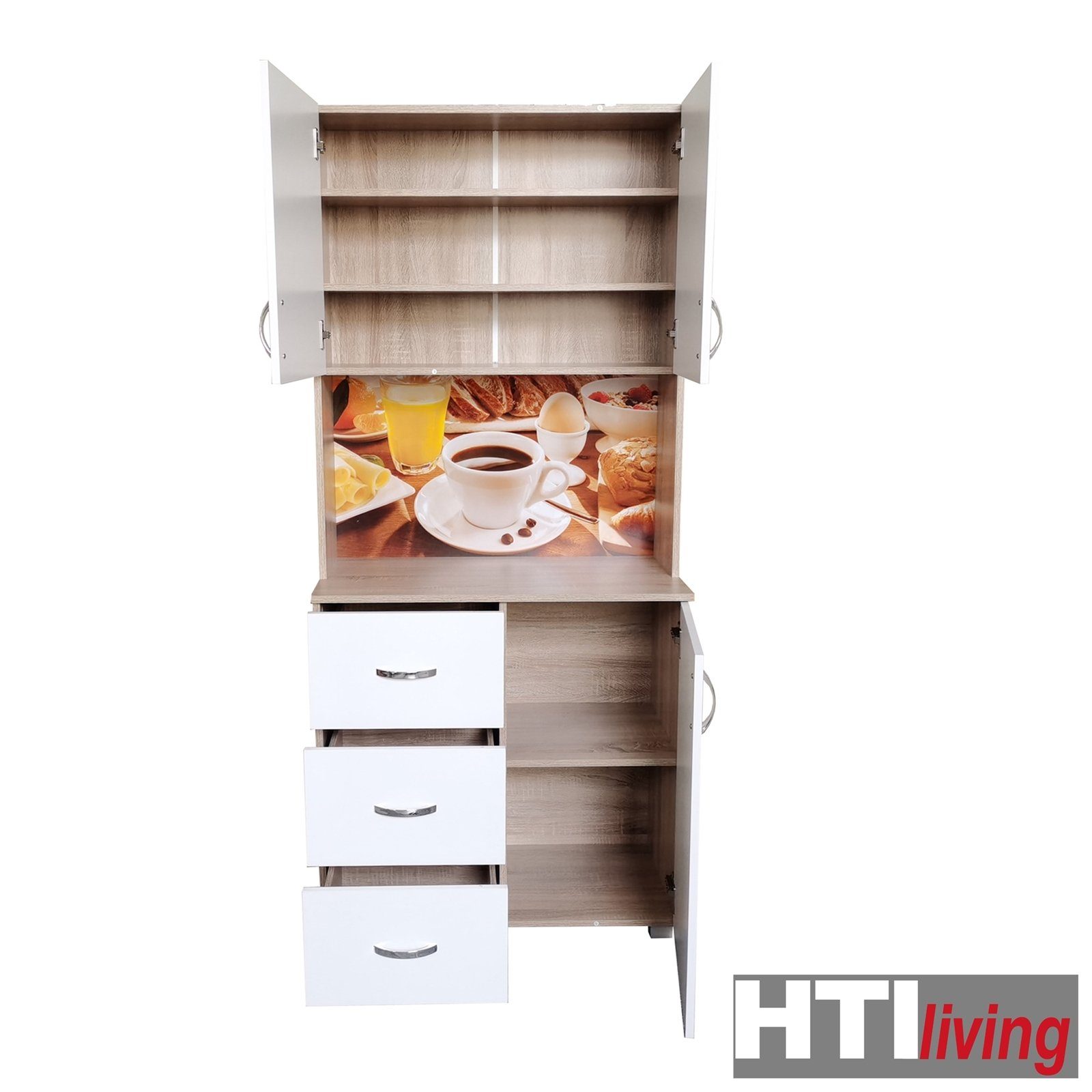 HTI-Living Hochschrank Küchenbuffet 3 Schubladen Blanca günstig online kaufen