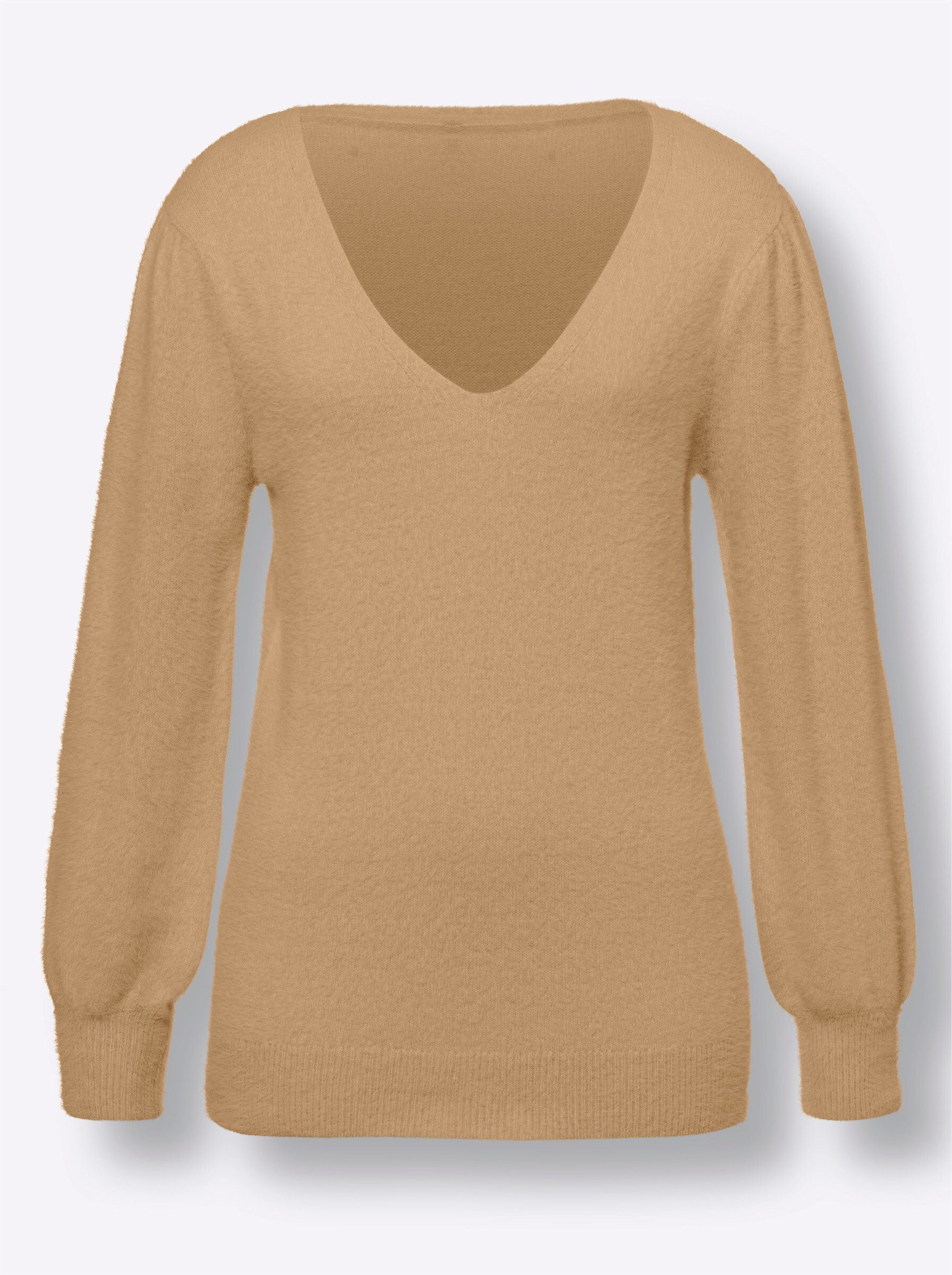 Strickpullover Pullover Langarm Effektgarn
