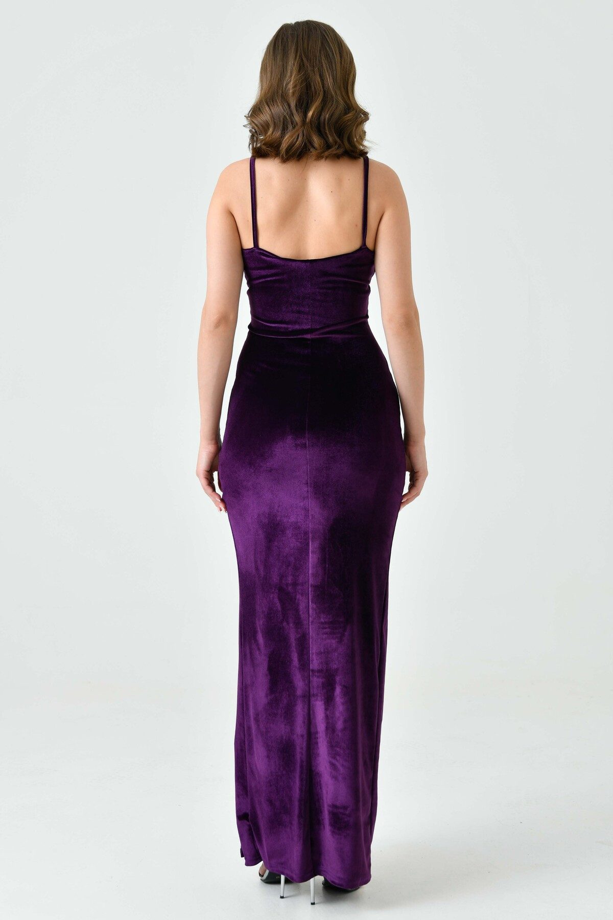 WOMAN VISION Minikleid Trägerloses Maxikleid mit Schlitz