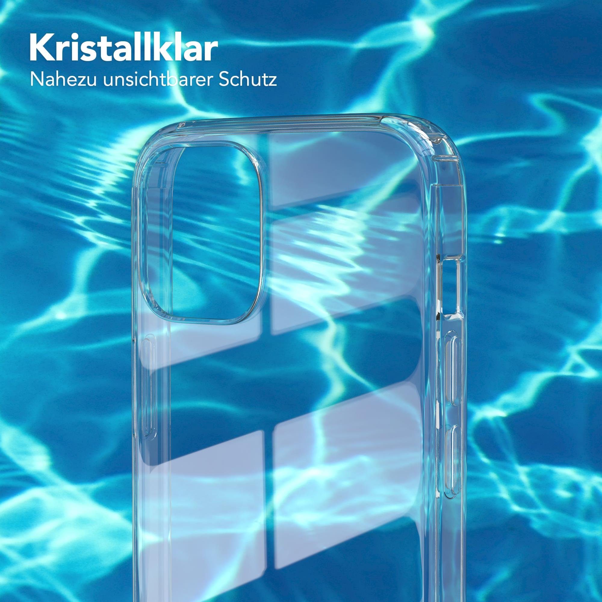 EAZY CASE Handyhülle Crystal Clear Case für Apple iPhone 12 Mini 5,4 Zoll, Schutzhülle Kameraschutz Silikonhülle Transparent Handyhülle Slimcover