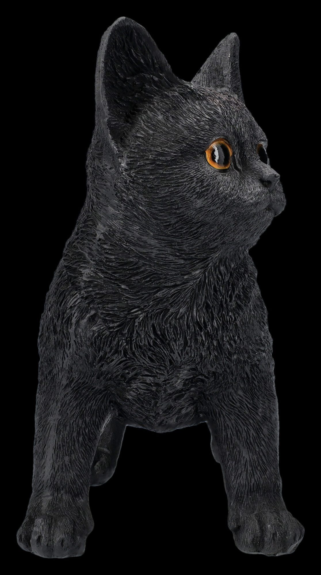 Figuren Shop GmbH Tierfigur Katzenfigur schwarz - Charmed Companion - schwarze Katze Dekofigur