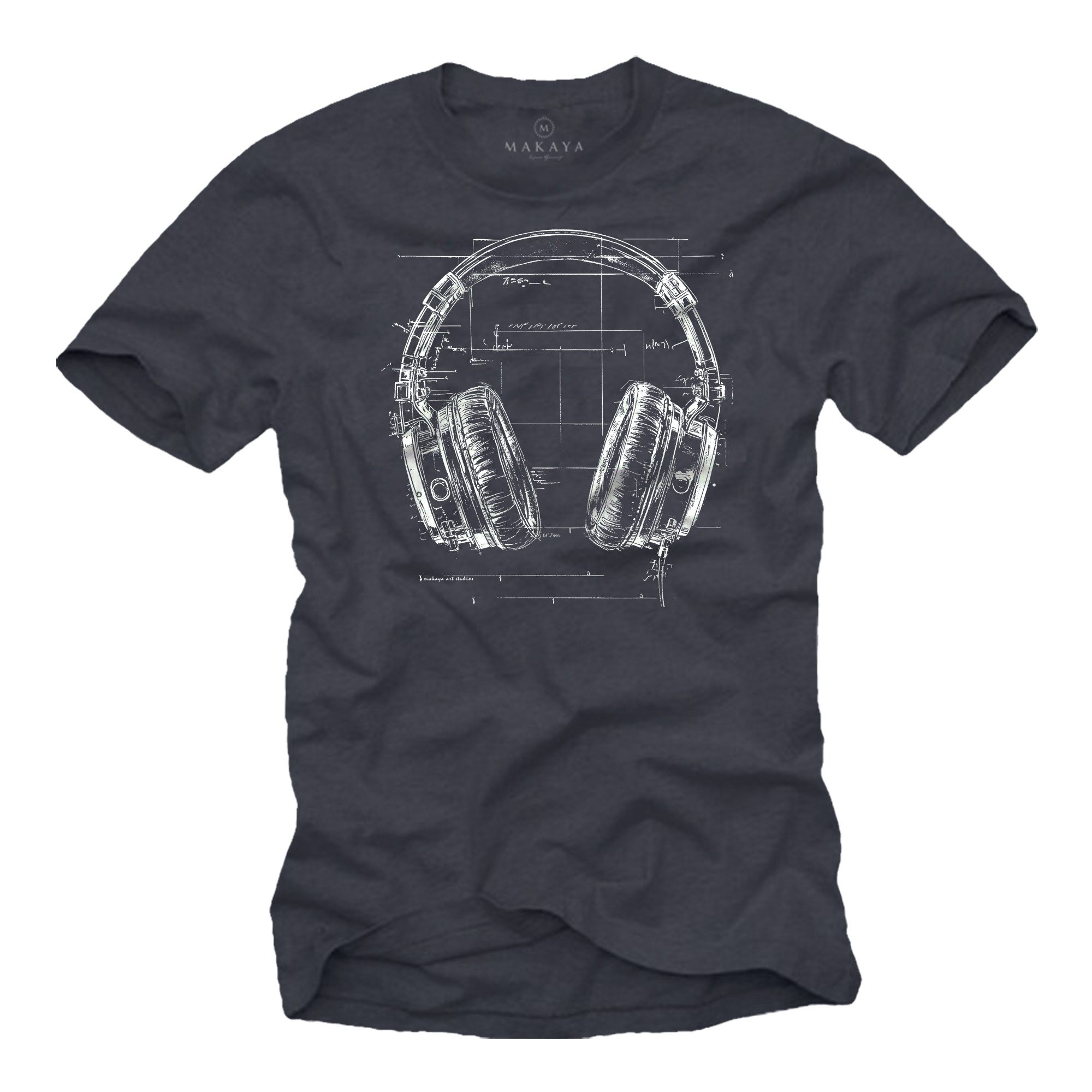 MAKAYA T-Shirt mit Kopfhörer Aufdruck für günstig online kaufen
