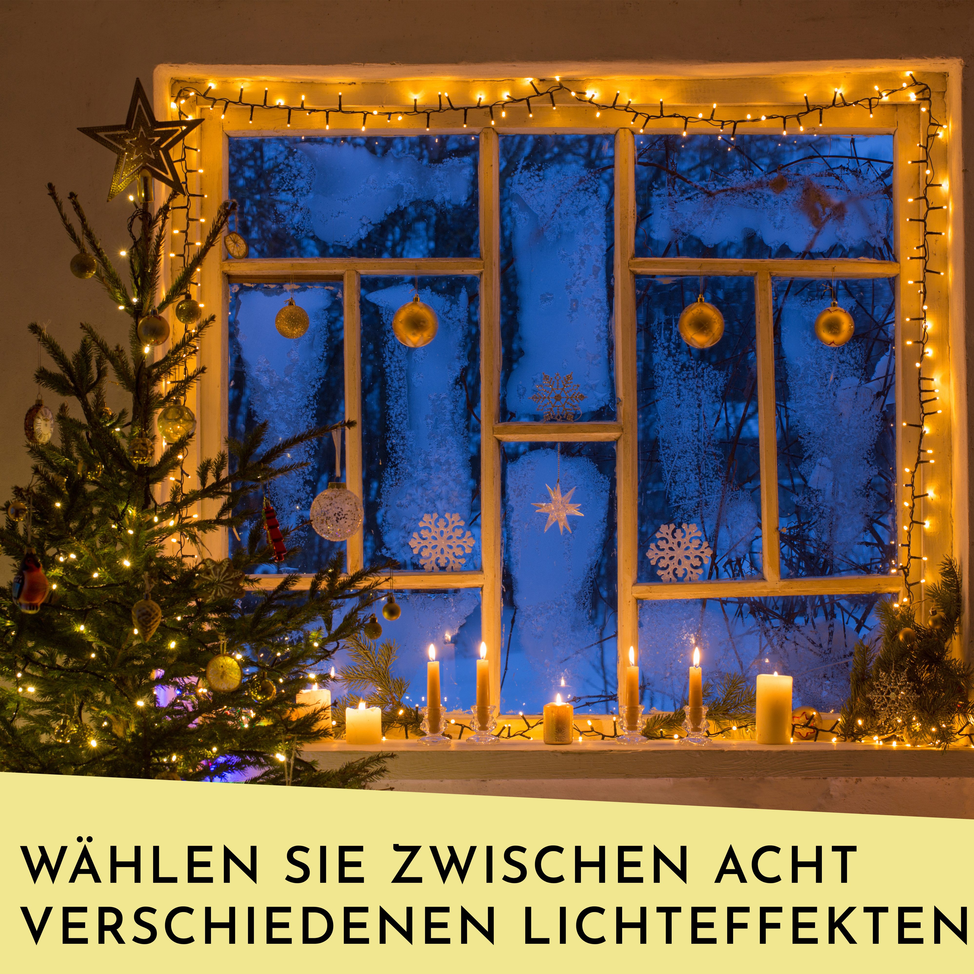 Nordstern LED-Lichterkette WarmWeiß von 24 bis 1.200 LED Weihnachtsdeko für Innen und Außen, mit Stecker 480 LED - 36 m für Weihnachtsbaum – Bild 4 von 5