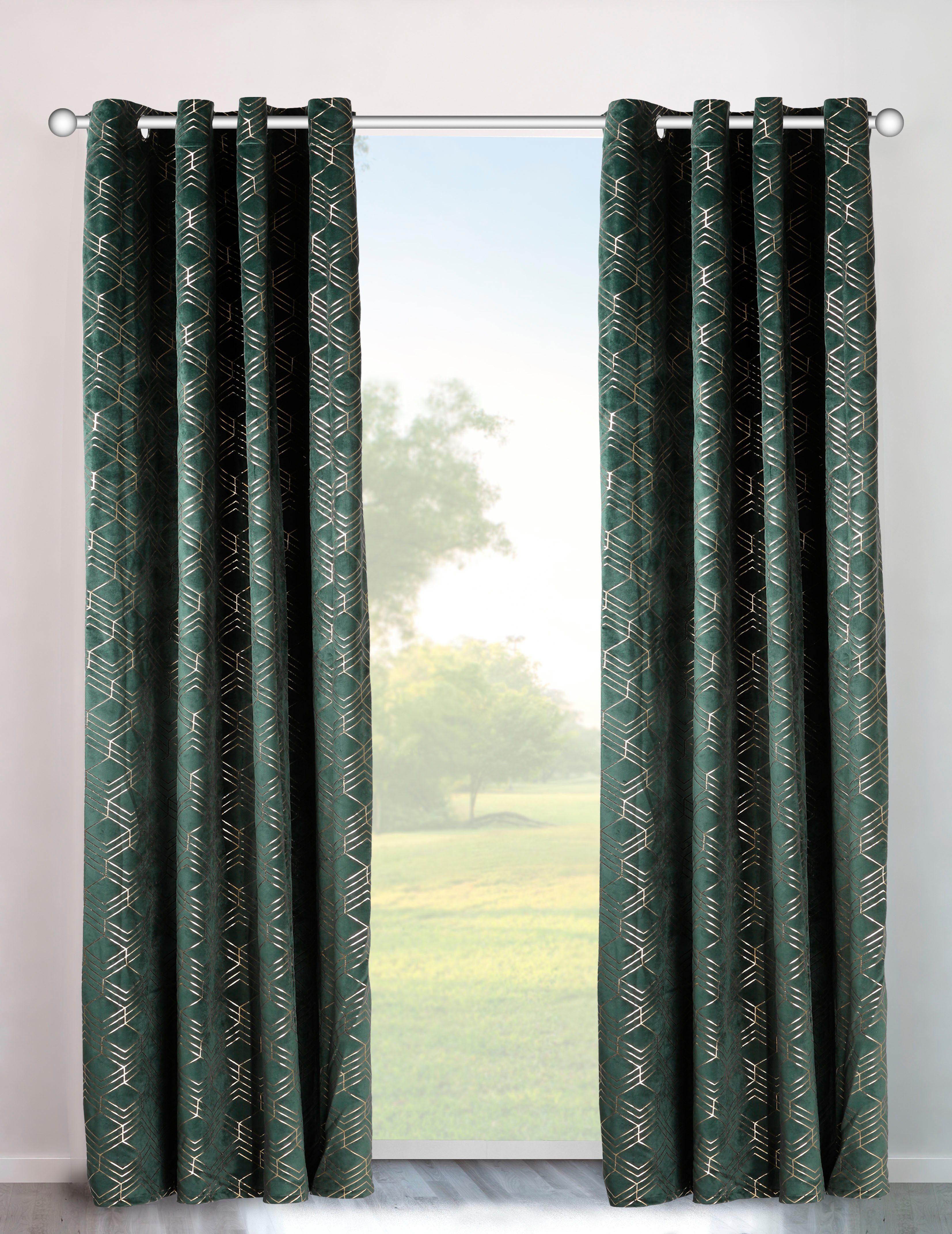 my home Vorhang Velvet Foil, Ösen günstig online kaufen