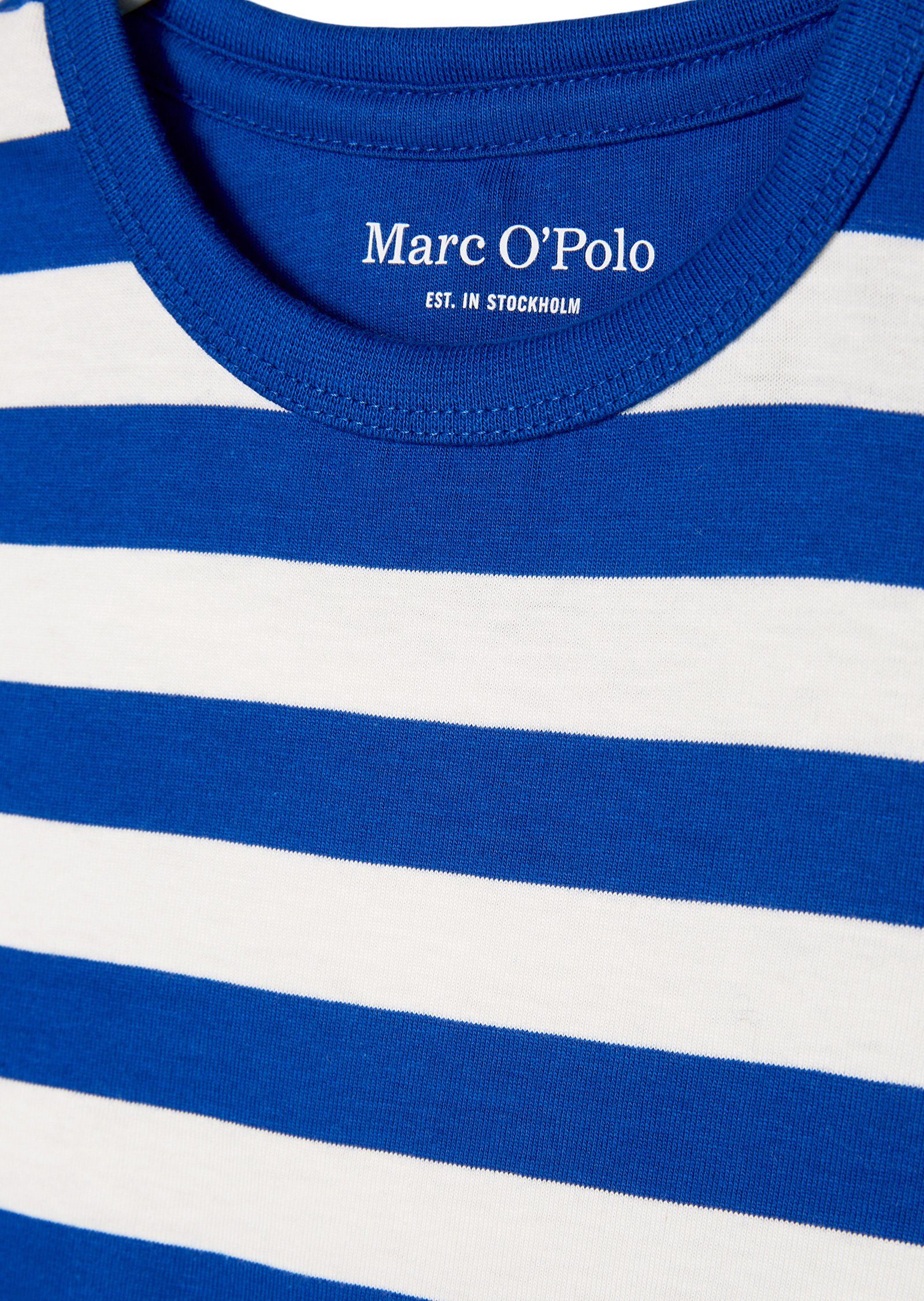 Marc O'Polo dunkelblau Langarmshirt aus Bio-Baumwoll-Jersey