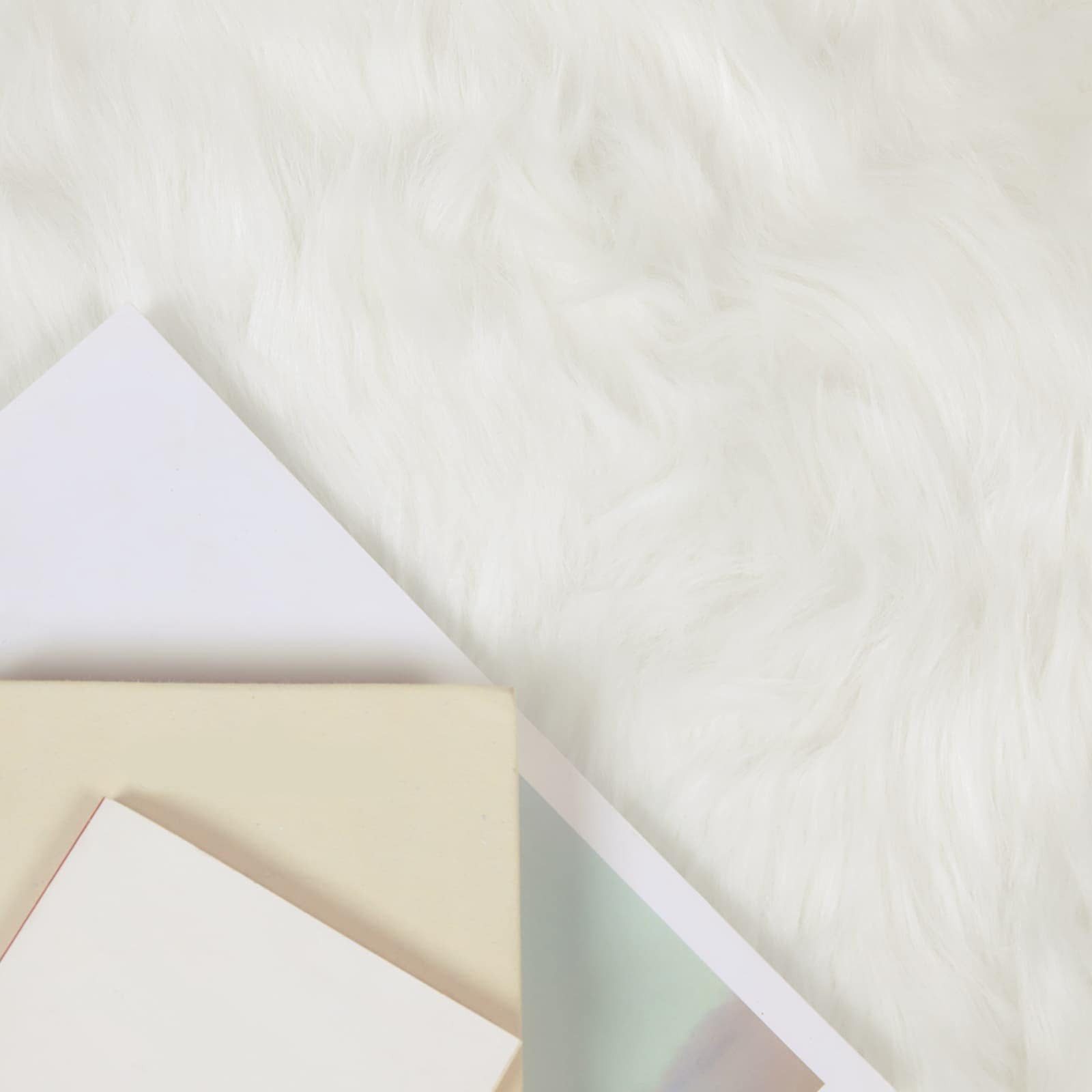 vidaXL Teppich Kunstschaffell Teppich Tafalla Weiß 50 x 80 cm Polyester günstig online kaufen