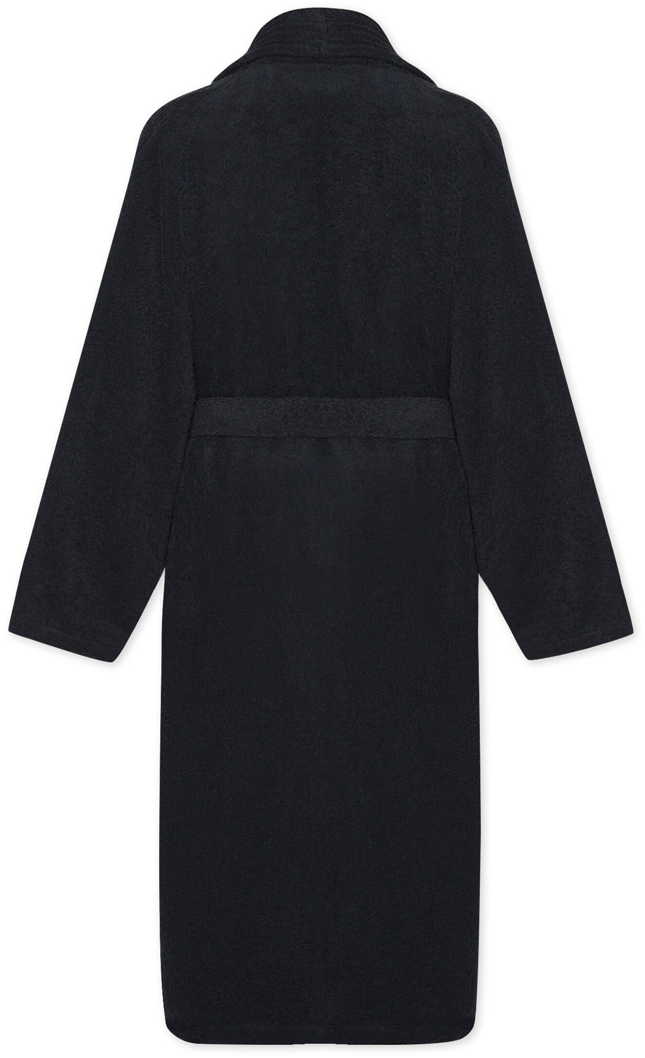 Möve Unisex-Bademantel Basic, Walkfrottier, Schalkragen, Gürtel, mit Schalkragen