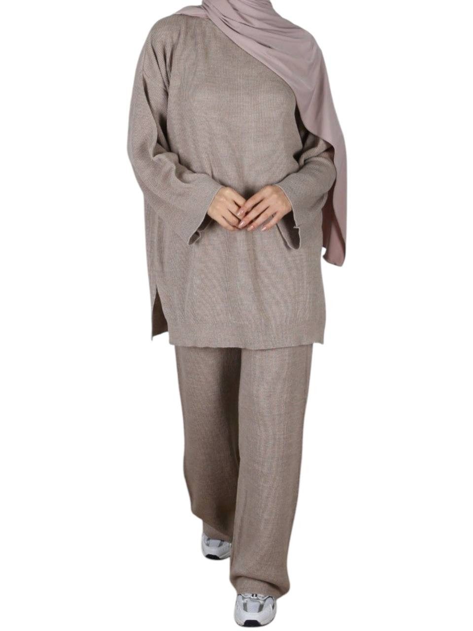 Aymasal Maxikleid Oversized 2 tlg. Hose & Pullover Set Hakima schlichter Ou günstig online kaufen