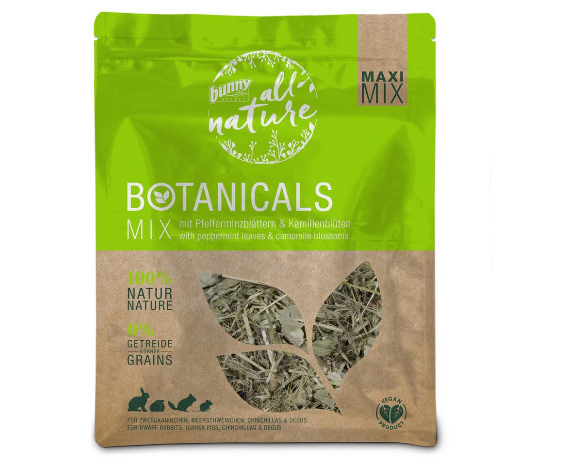 Bunny Nature Botanicals Maxi Mix mit Pfefferminzblättern & Kamillenblüten 400 g, für: Kleintier