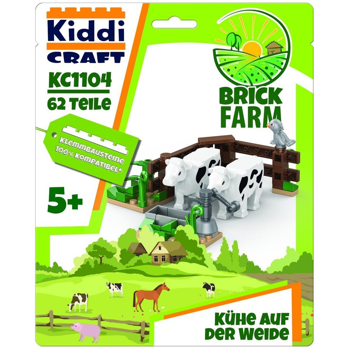 Wisam Kiddicraft KC1104 Kühe auf der Weide Spielbausteine