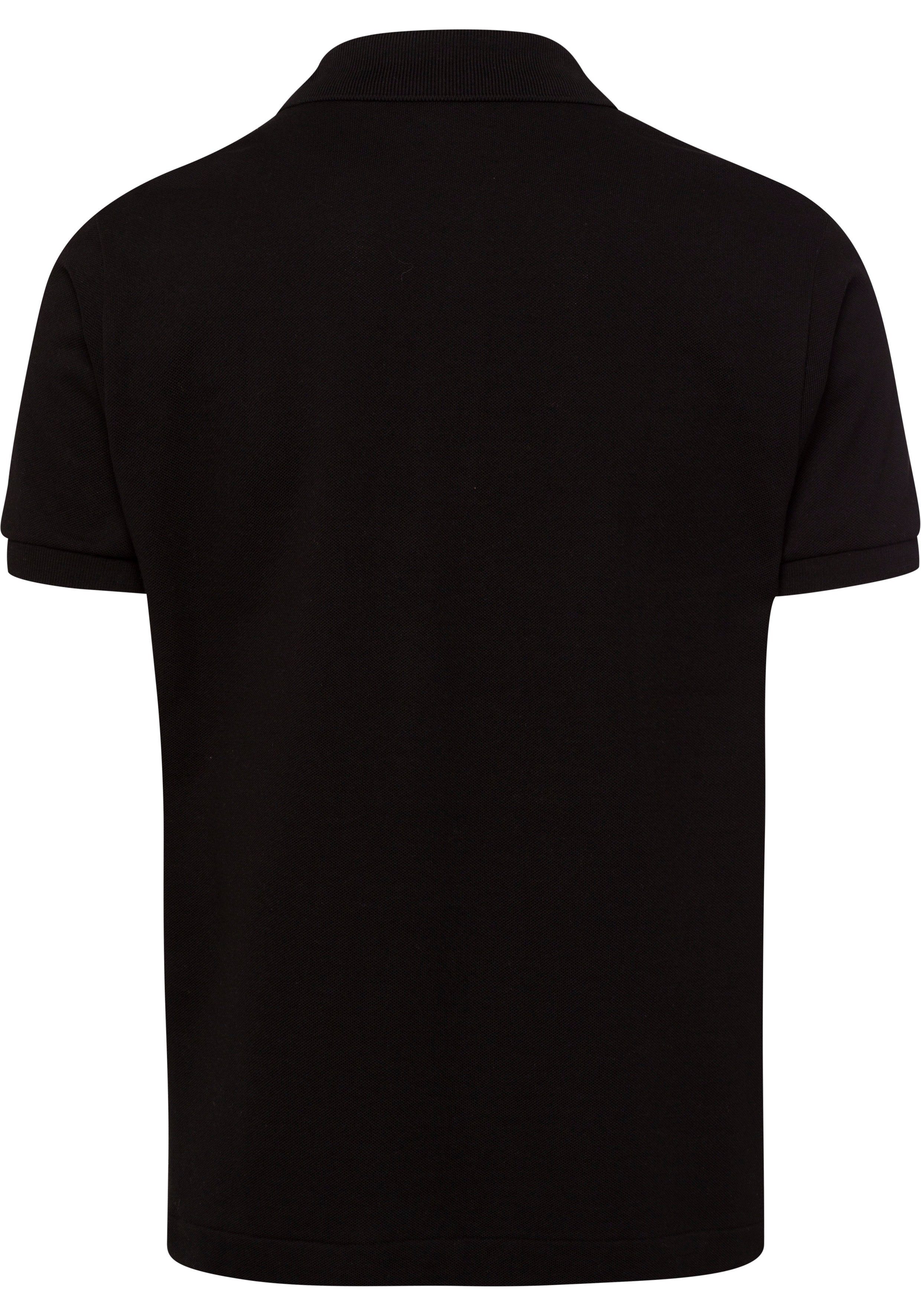 Lacoste Poloshirt (1-tlg) mit Knöpfen schwarz in Perlmuttoptik