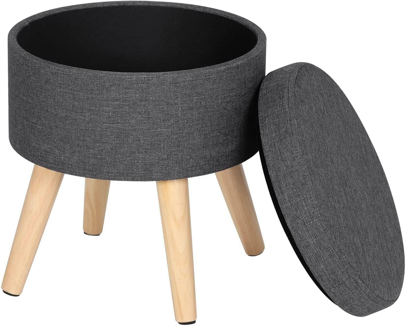 Woltu Sitzhocker (1 St), mit Stauraum Deckel abnehmbar Gepolstert, Massivholz