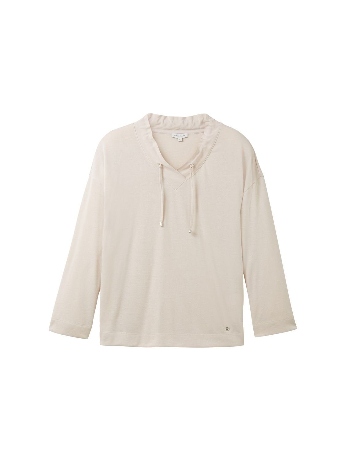 Langarmshirt GATHERING V-NECK