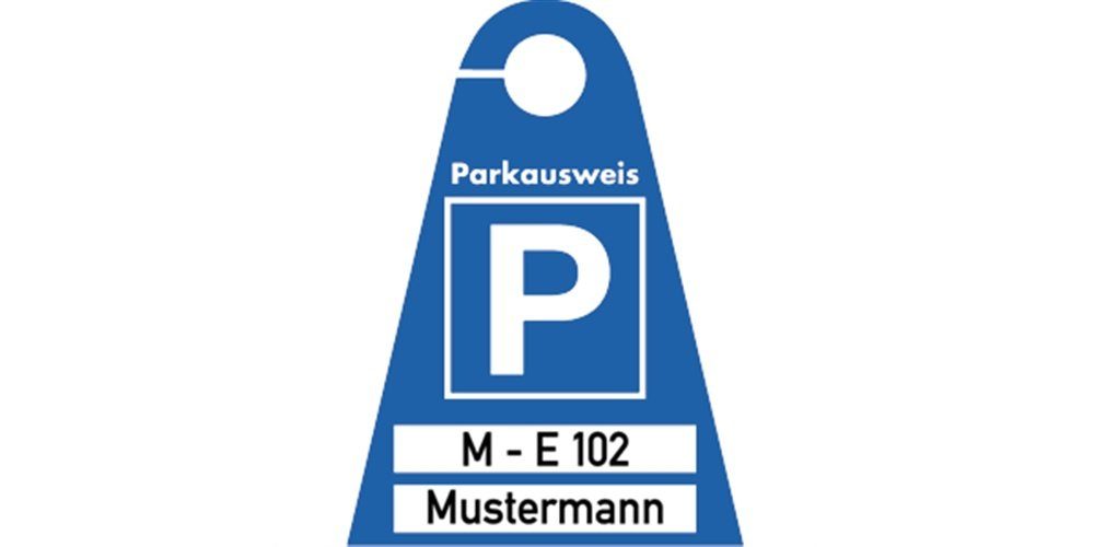 Thumbnail - König Werbeanlagen Hinweisschild Parkausweis blanko, Kombischild