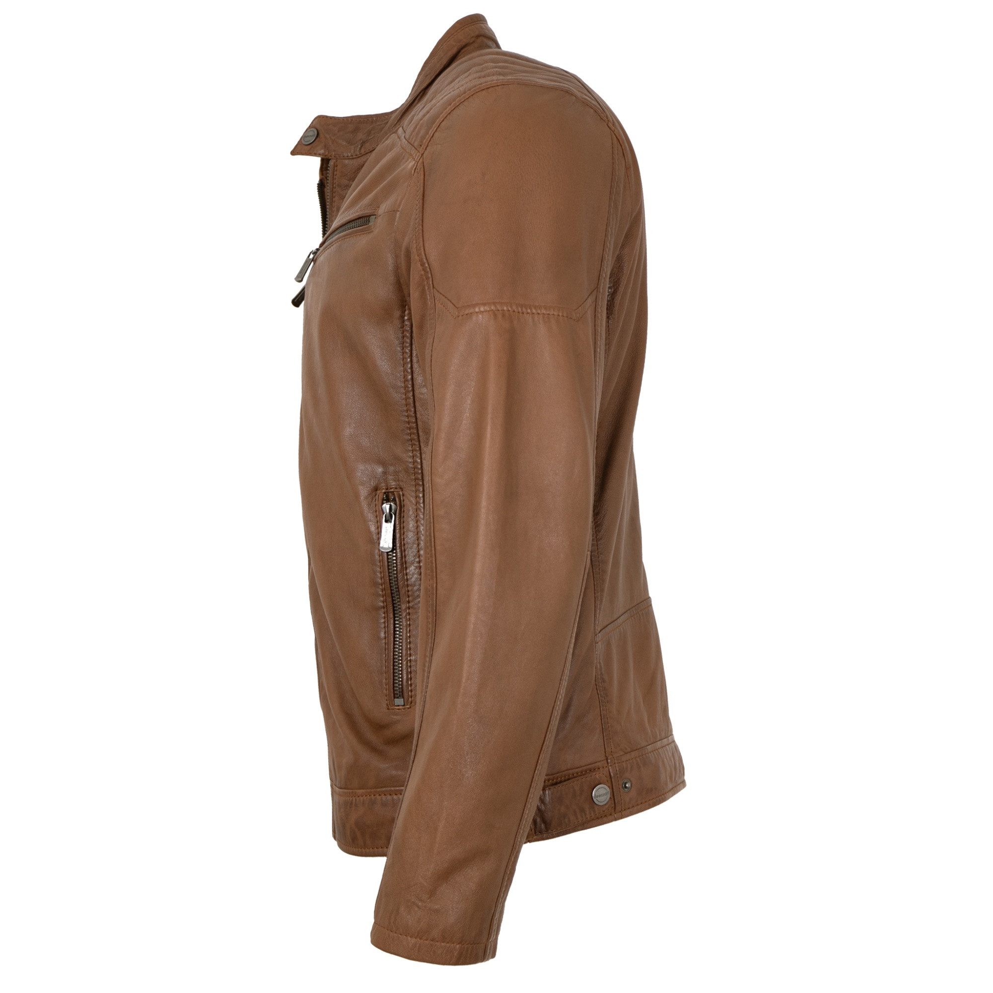 Deercraft Lederjacke DMJaimi Deercraft - Herren Lederjacke Lammnappa cognac