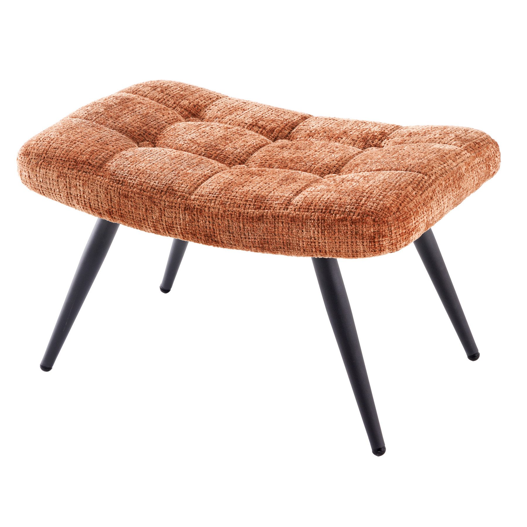 riess-ambiente Fußhocker SCANDINAVIA rostbraun/schwarz - Chenillestoff, Met günstig online kaufen