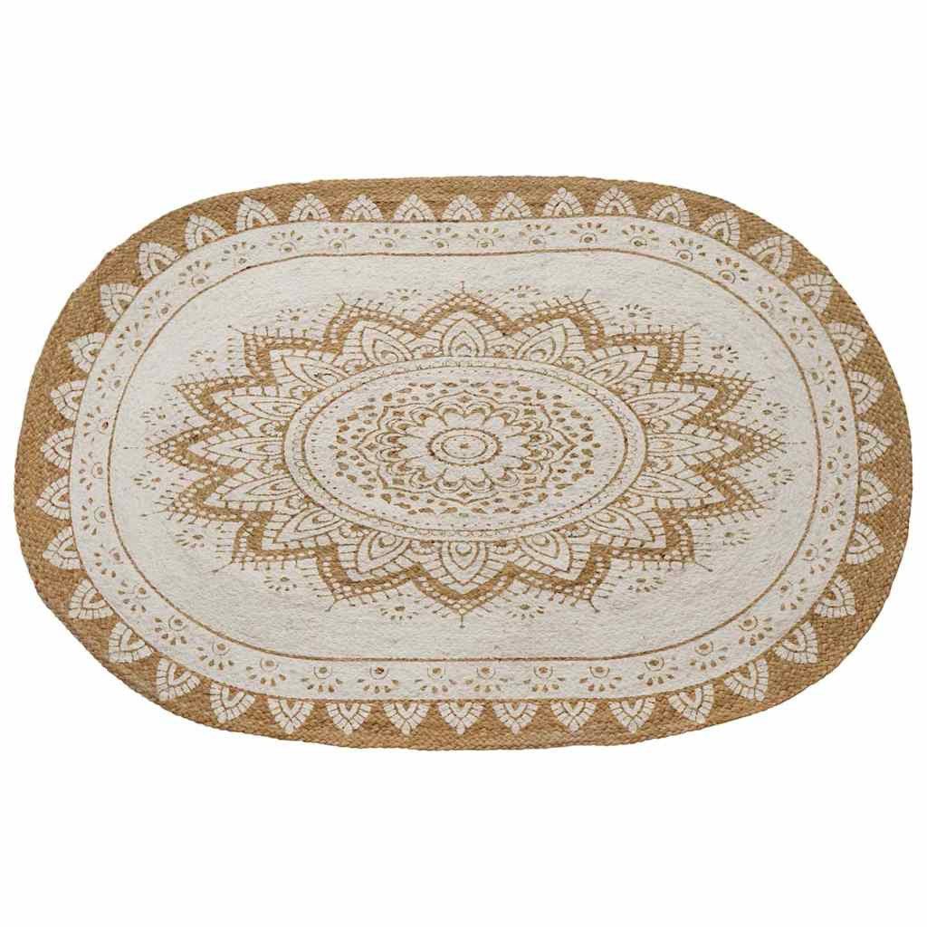 vidaXL Teppich 122 x 183 cm Teppich Braun 122x183 cm Jute, Höhe: 0 mm