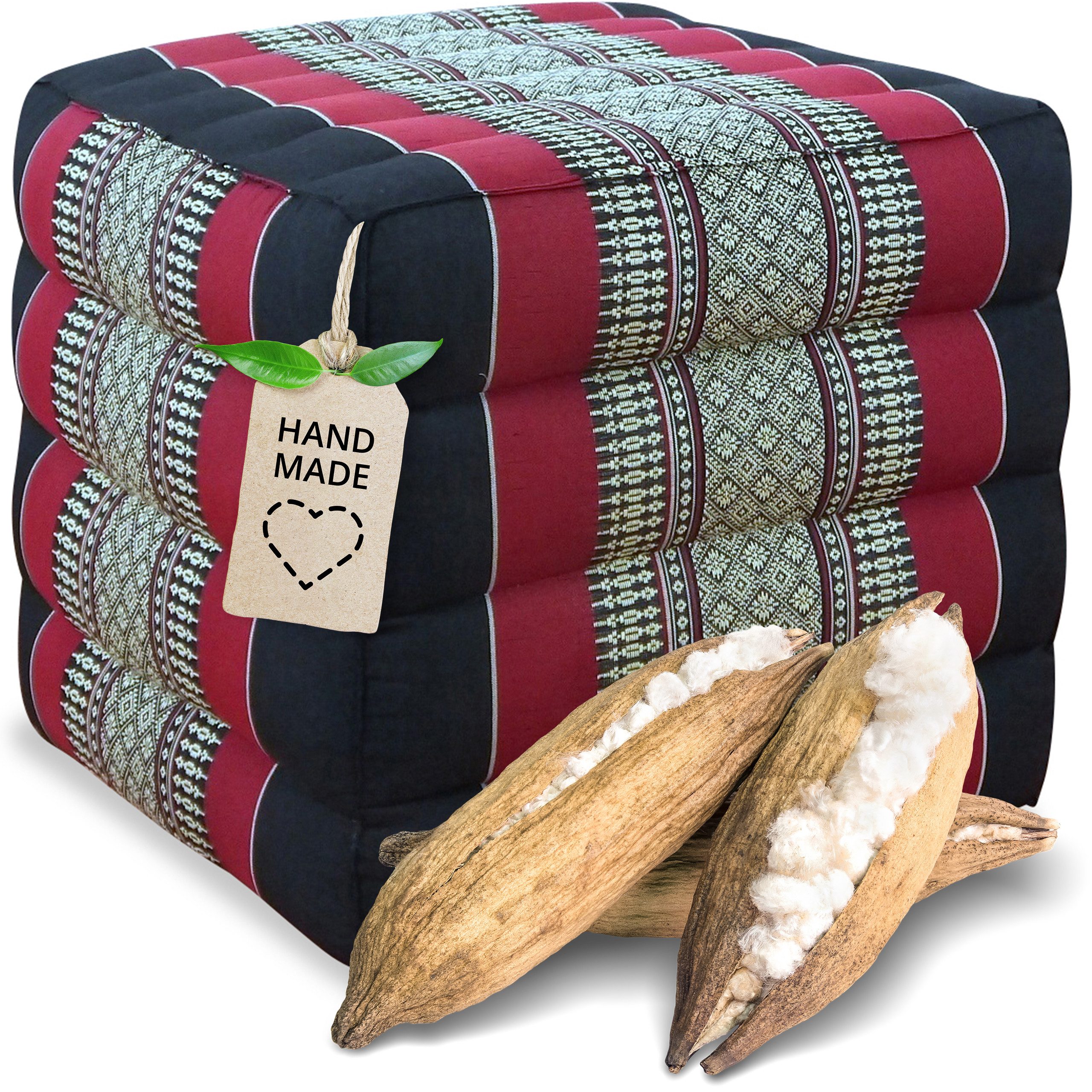 livasia Polsterhocker Würfelkissen, vegan und handgefertigt, günstig online kaufen