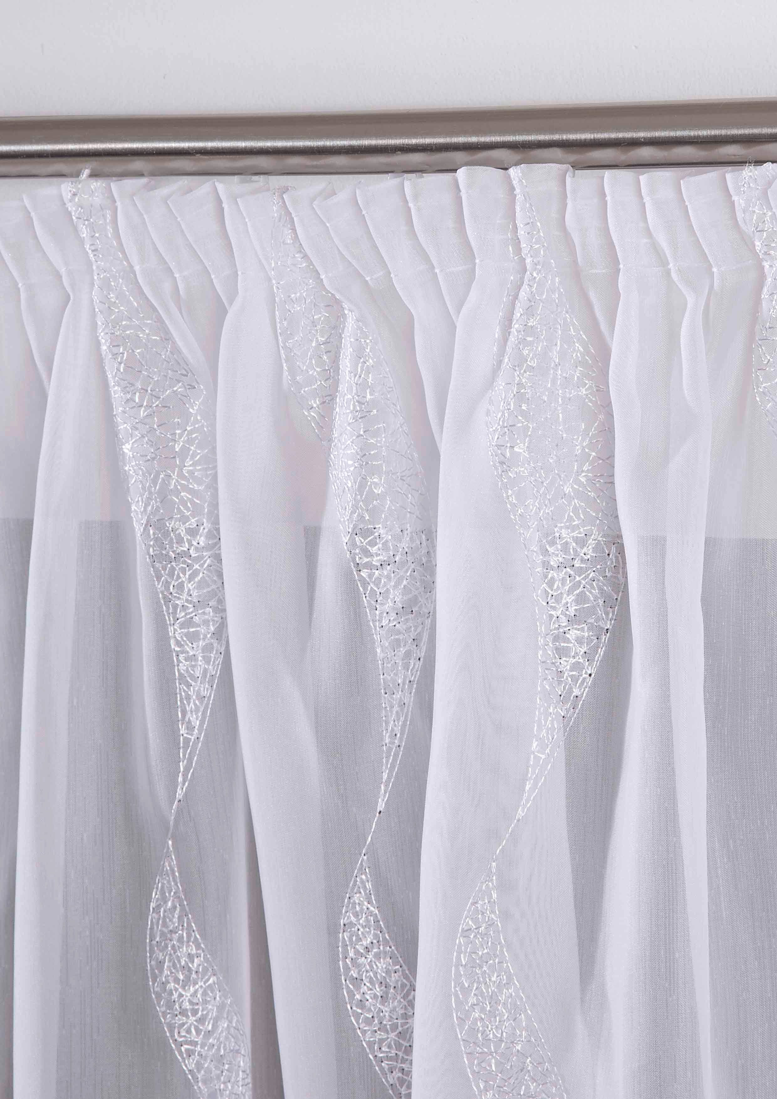 DecoHome24 Gardine Jasmin (1 St), halbtransparent, Store